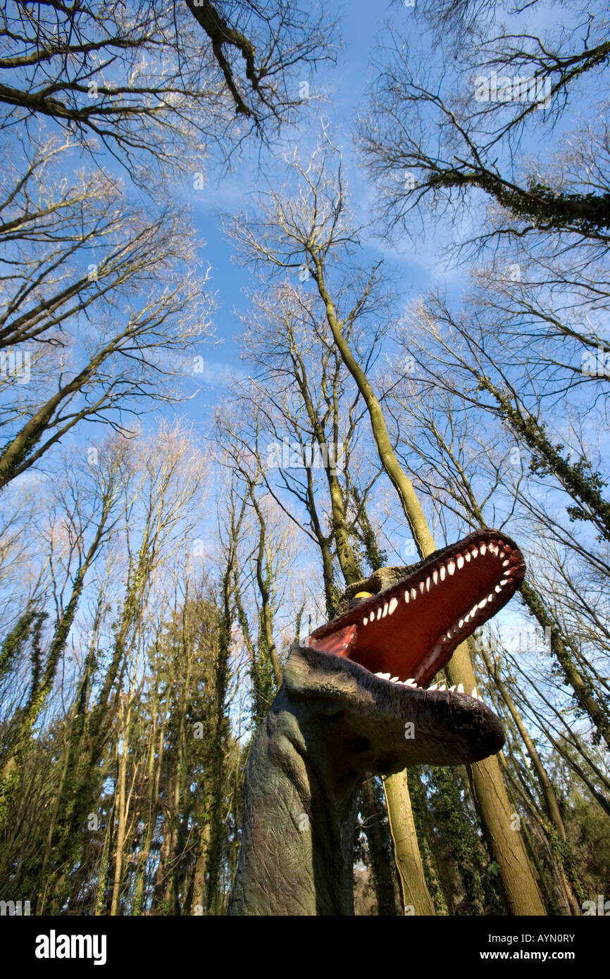 Saurier Parco nel Mondo Verde dinosauro al piacere motivi del Mondo Verde Paesi Bassi Foto Stock