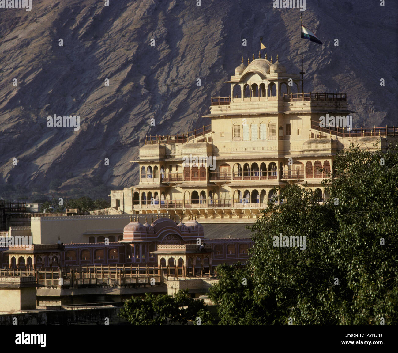 Il palazzo della città di Jaipur è la casa del ex maharaja del Rajasthan in India Foto Stock