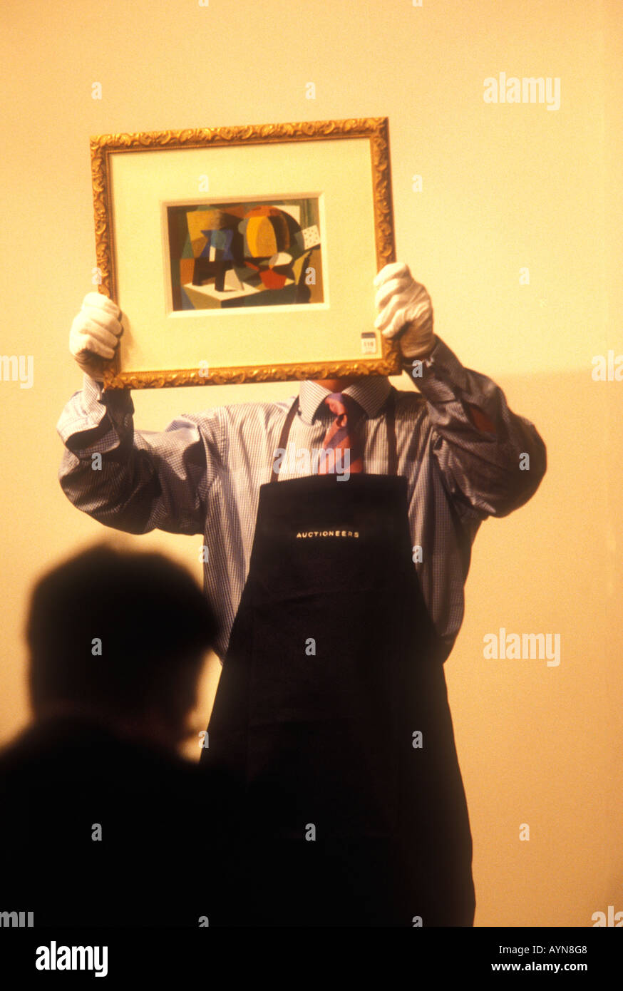 Vendita alle offerte porter con opere d'arte REGNO UNITO Foto Stock