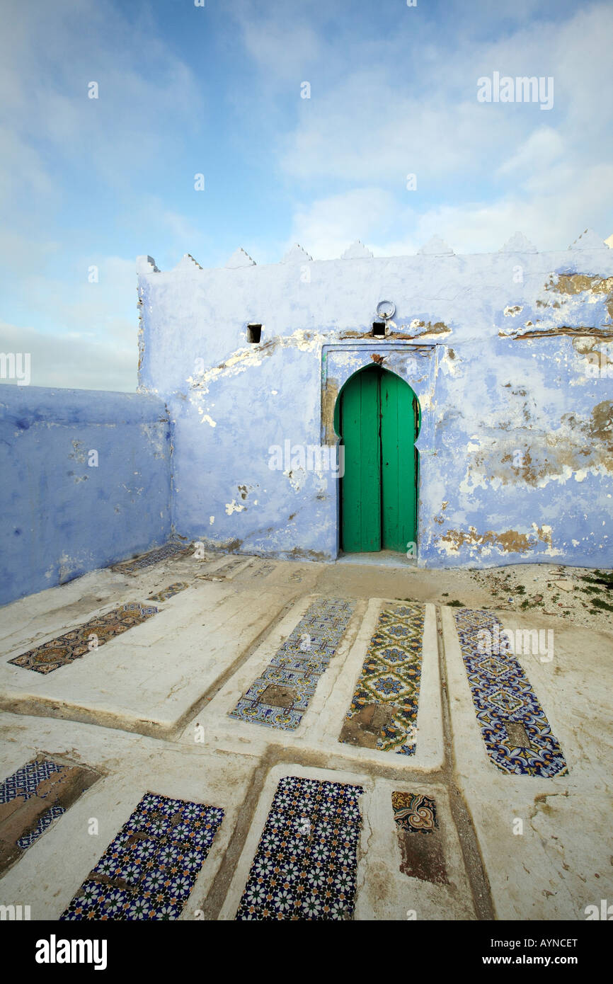 Cortile aperto. Asilah, Marocco Foto Stock