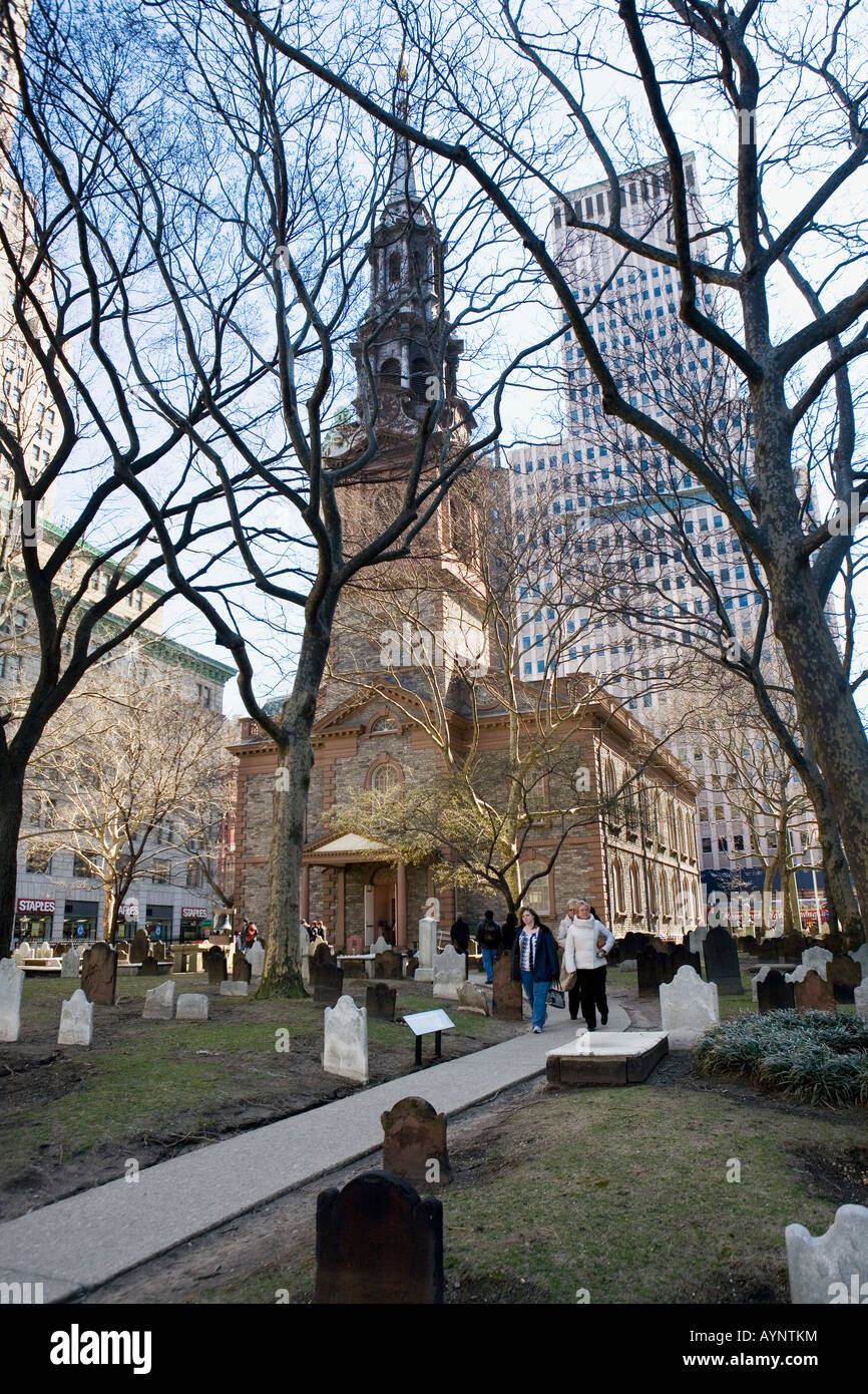 San Paolo Cappella del Quartiere Finanziario di New York City Manhattan inferiore Foto Stock