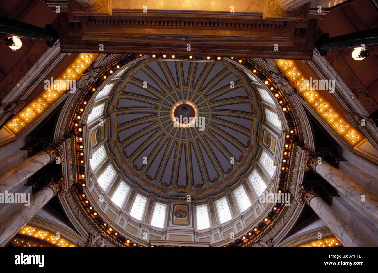 Soffitto a cupola di Montgomery in Alabama capitol building Foto Stock
