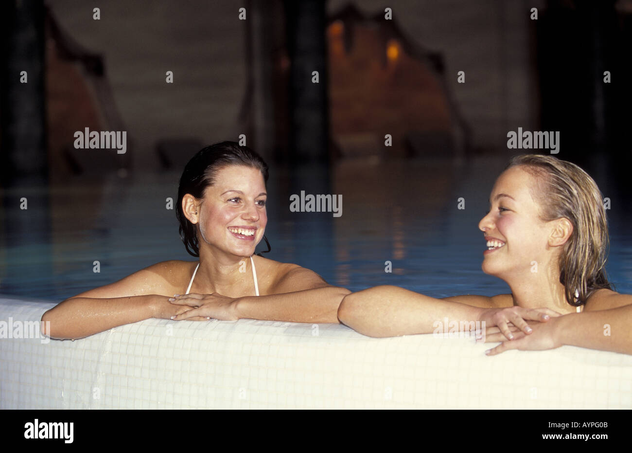 Entspannung Pool im Foto Stock