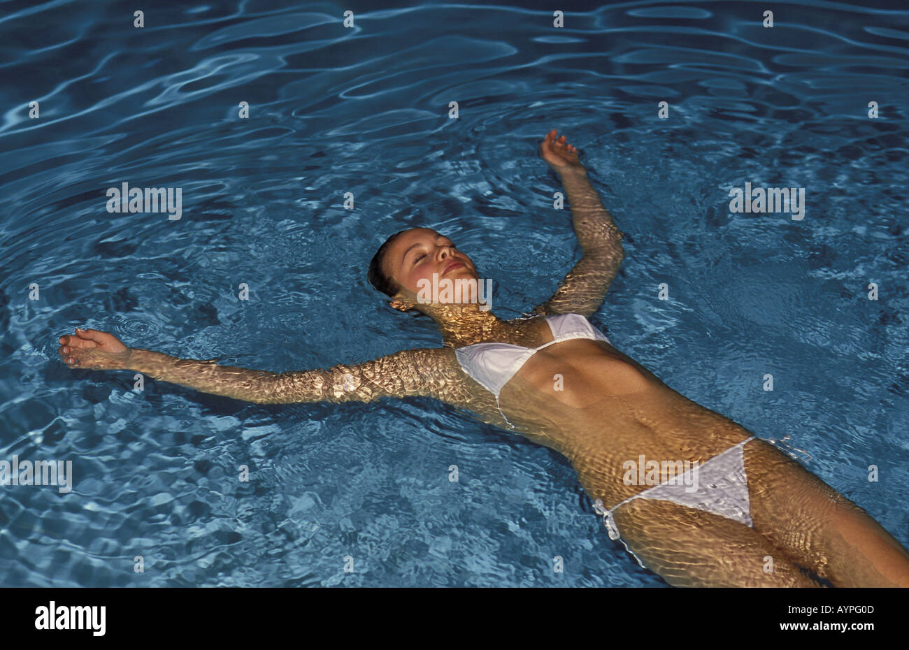 Entspannung Pool im Foto Stock