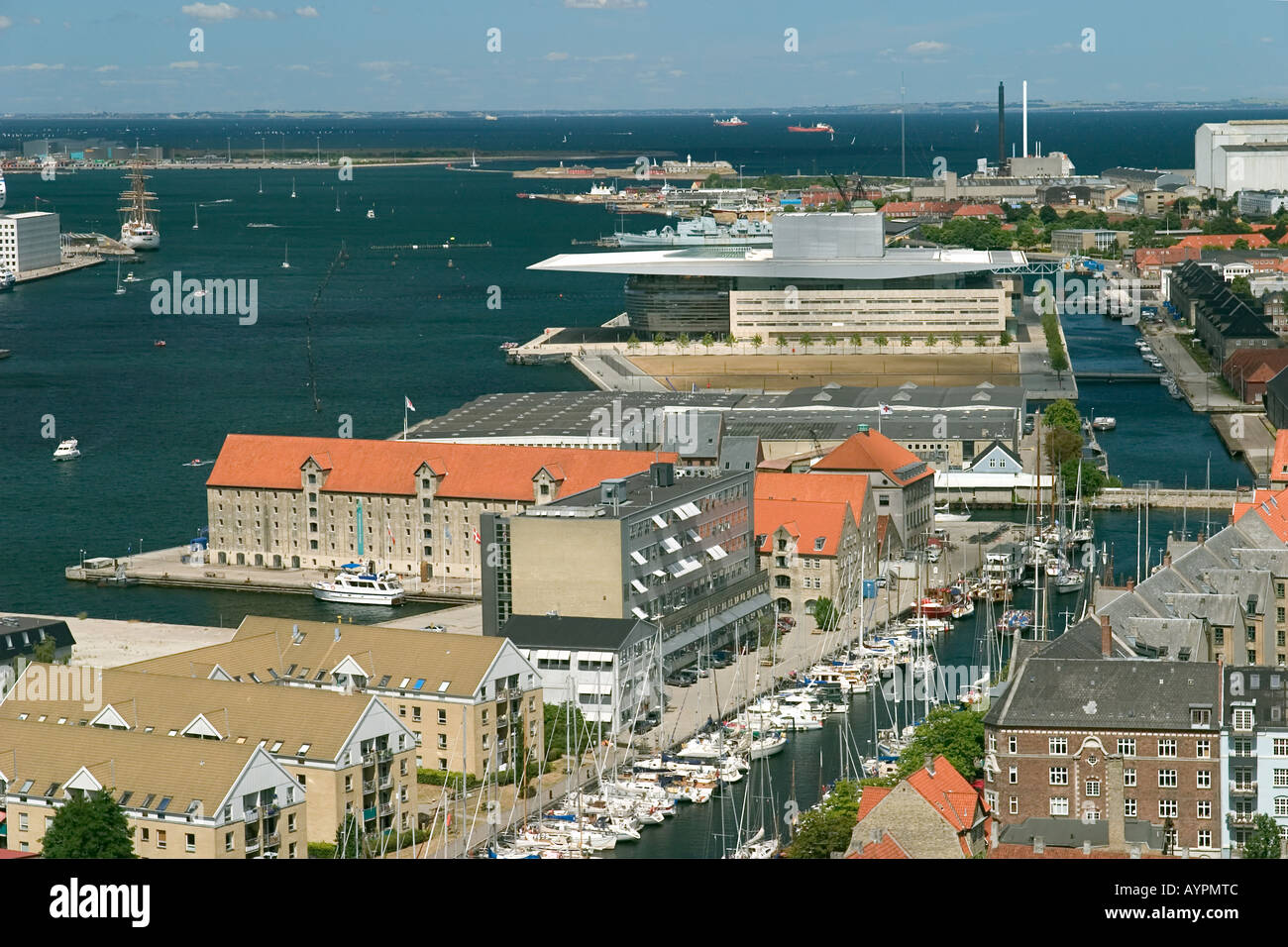 A Copenaghen dal di sopra Copenhagen DANIMARCA Foto Stock