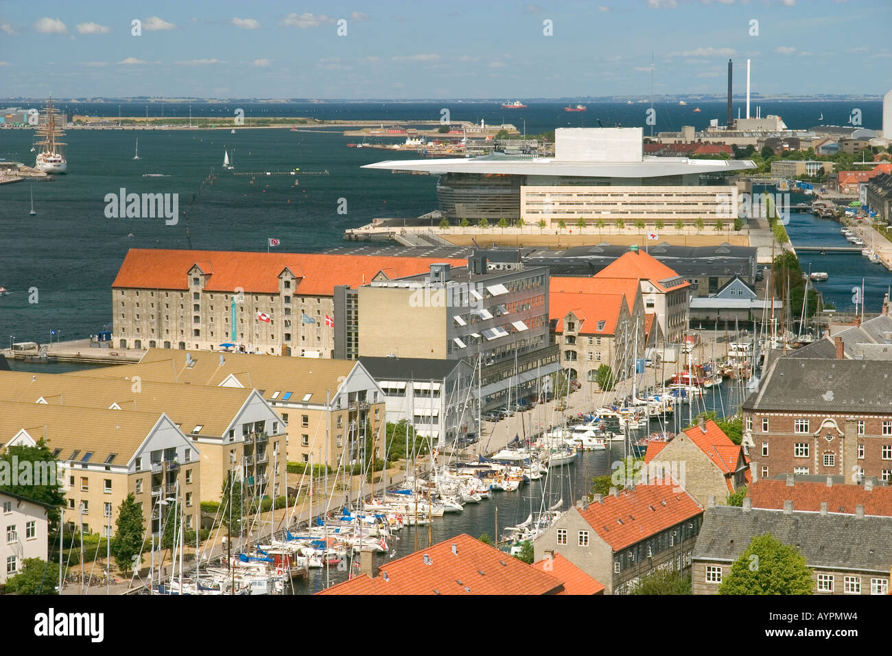 A Copenaghen dal di sopra Copenhagen DANIMARCA Foto Stock