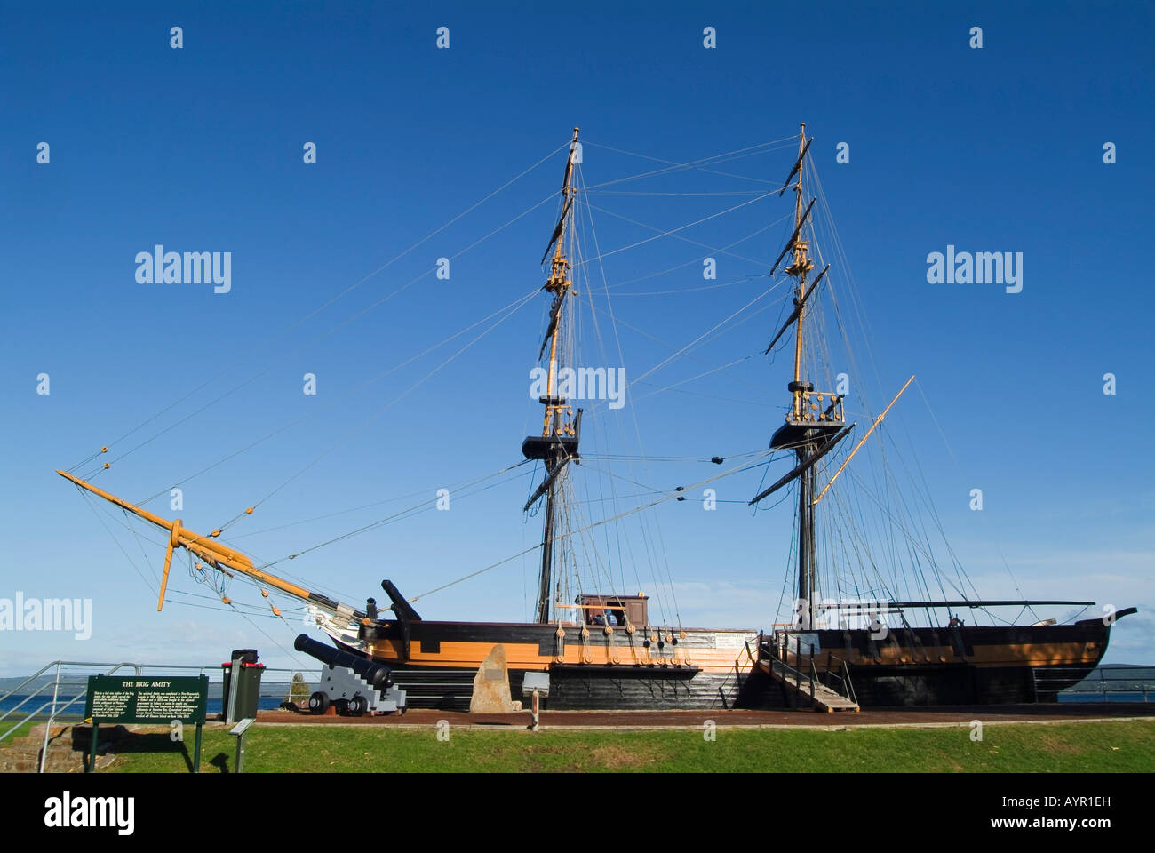 Replica del Brig amicizia nave a vela dal tempo di colonialization, Albany, Australia occidentale, Australia Foto Stock