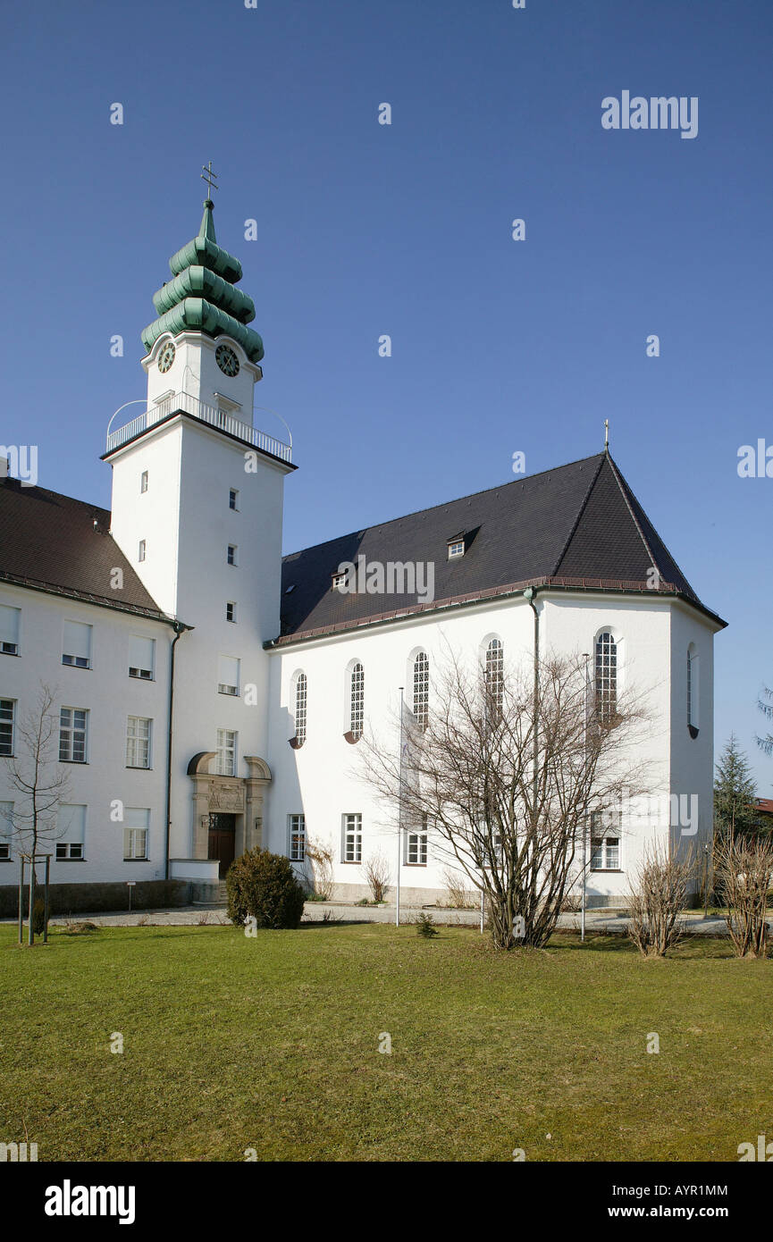 San Michele Seminary, alumni includono il Papa Benedetto XVI, Traunstein, Alta Baviera, Baviera, Germania, Europa Foto Stock