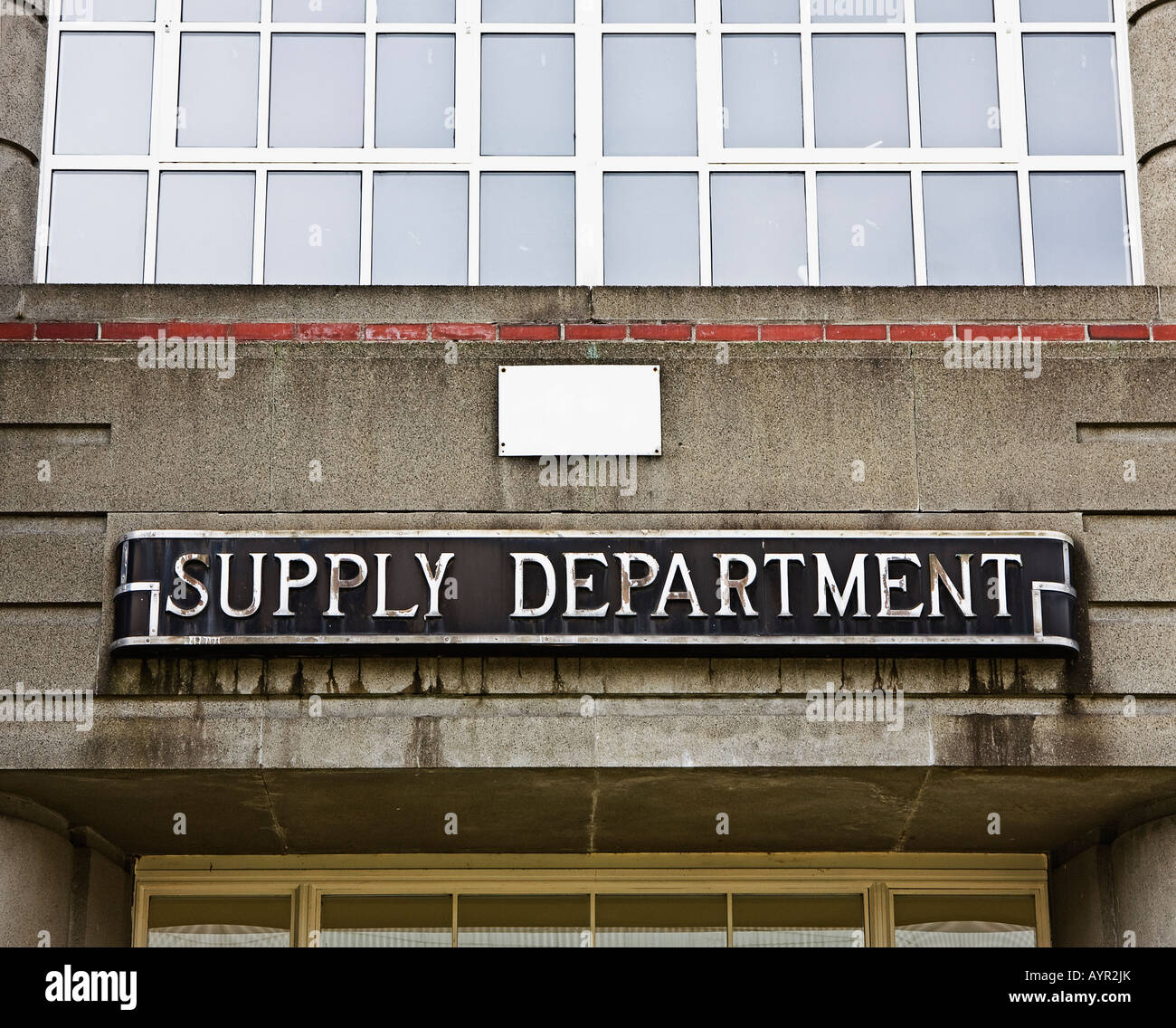 Il reparto di approvvigionamento facciata di edificio Foto Stock