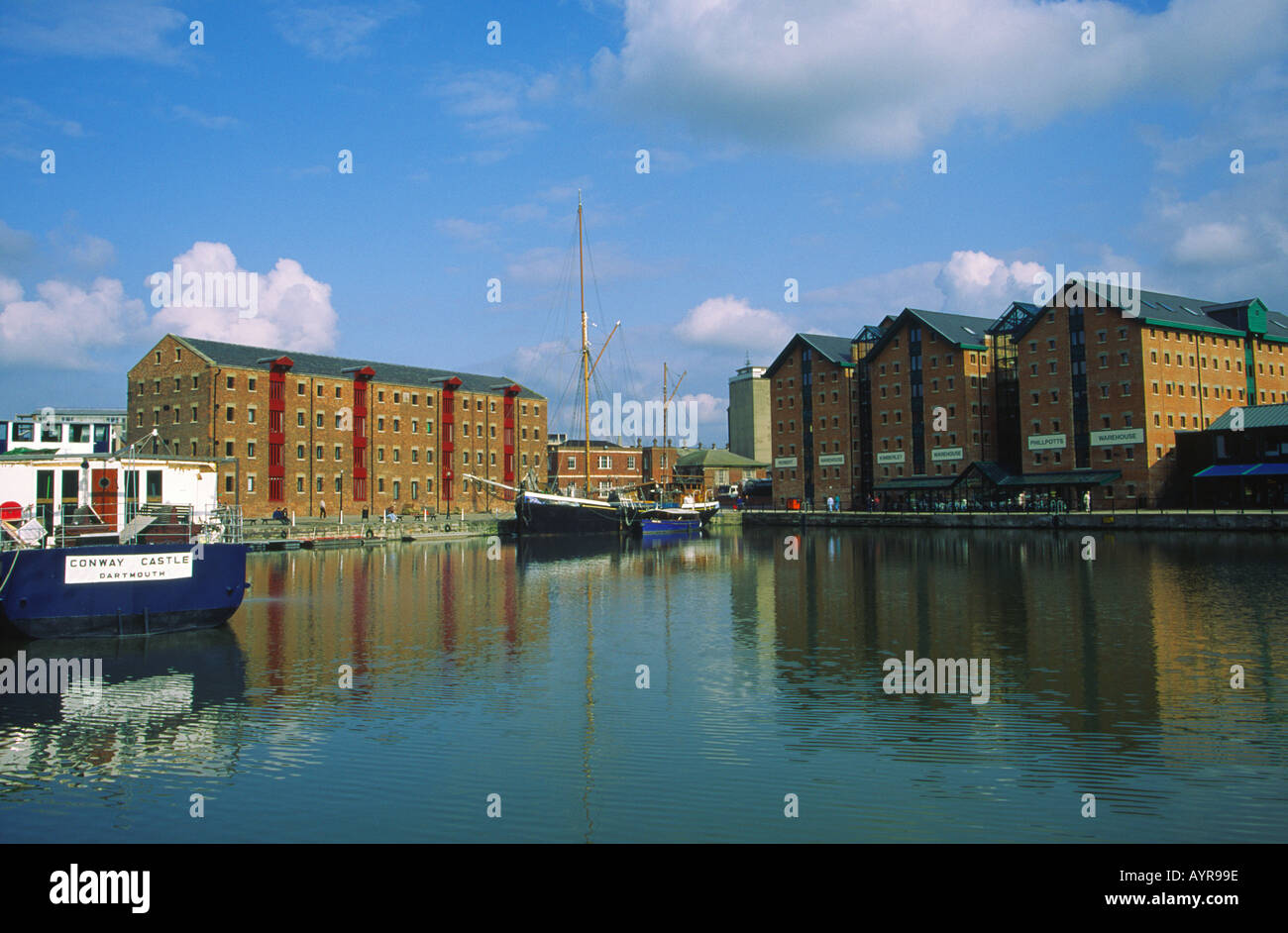 Ripristinati i depositi e i docks Gloucester Inghilterra Foto Stock