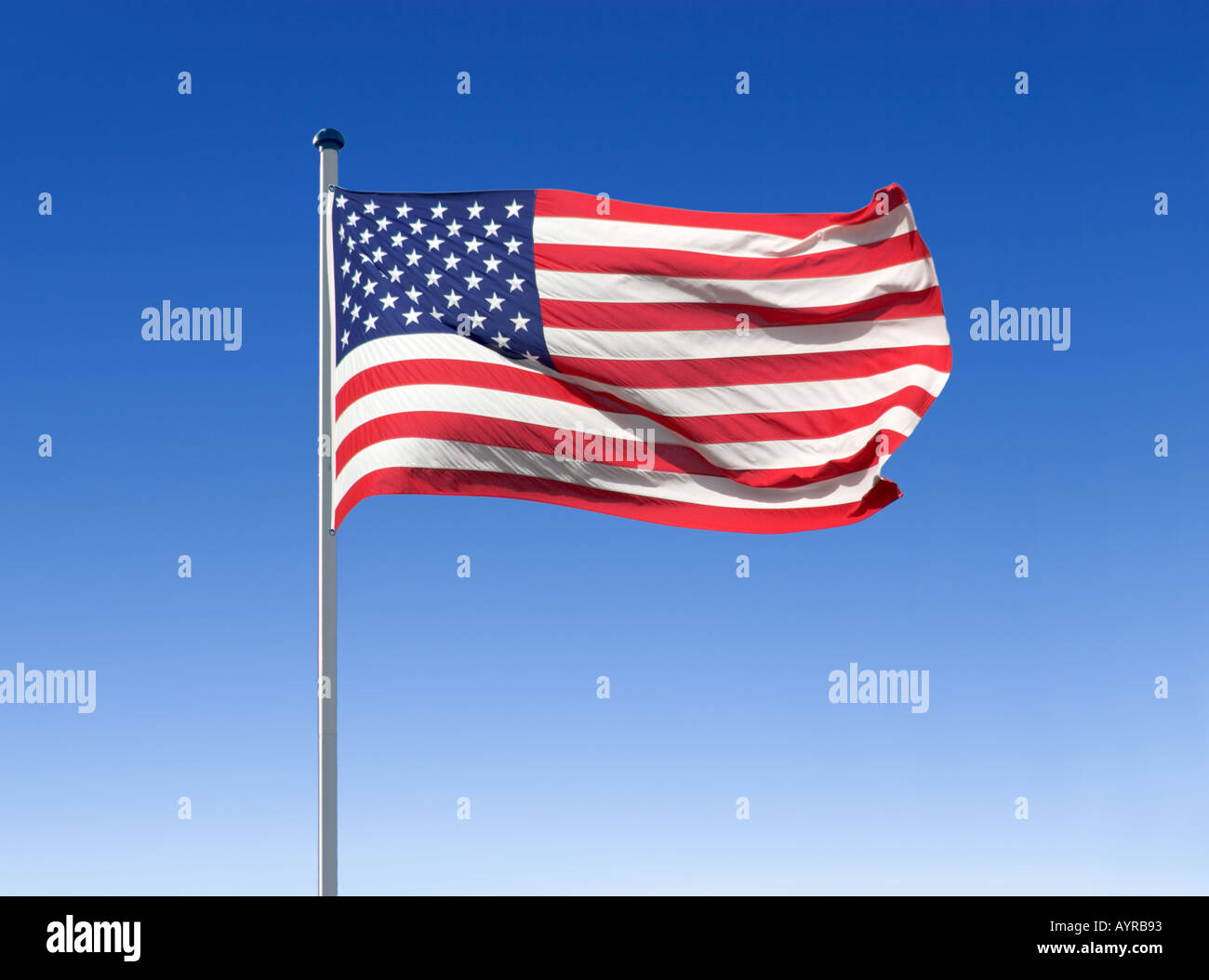 Bandiera americana sventola Foto Stock