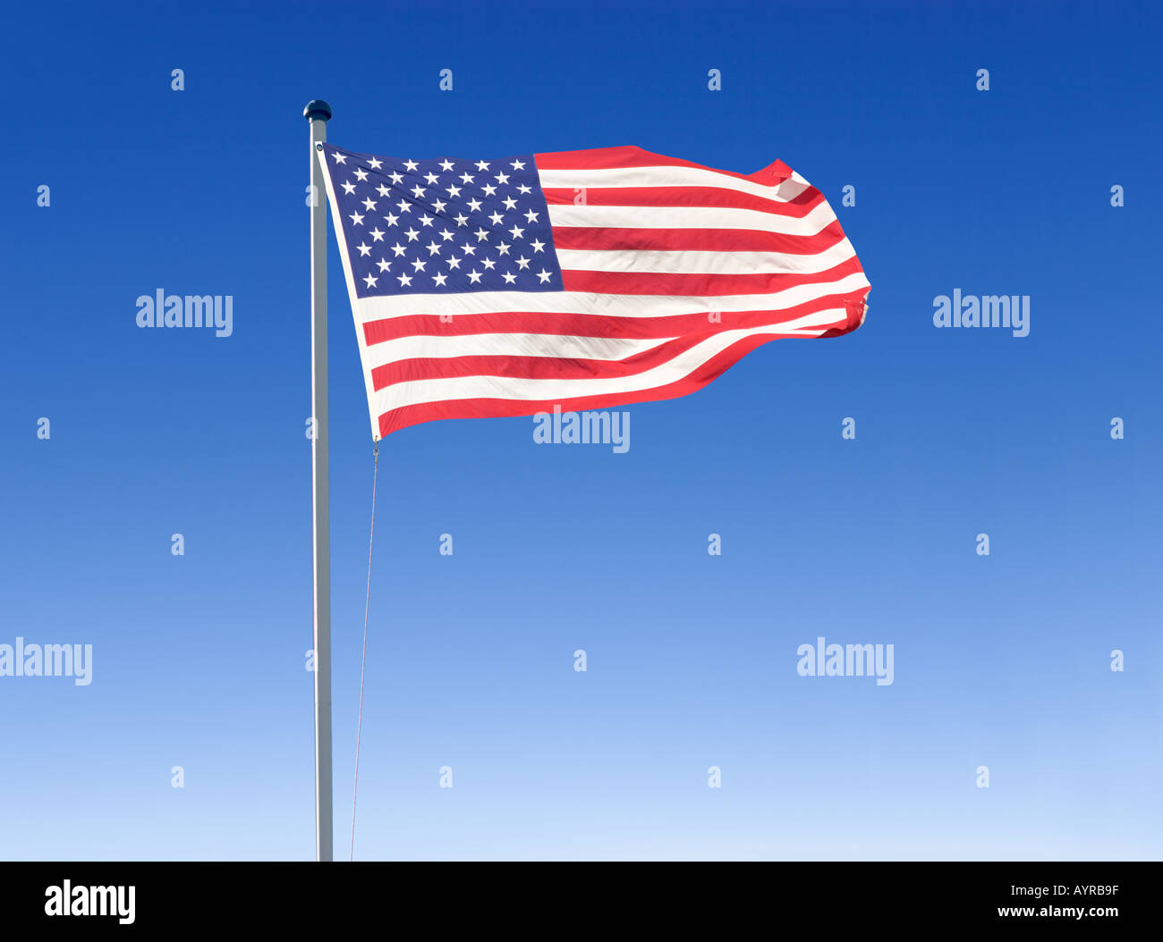 Bandiera americana sventola Foto Stock