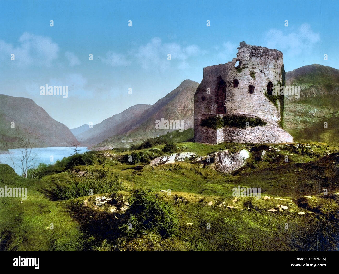 Il castello di Dolbadarn Llanberis Snowdonia Galles del Nord Foto Stock