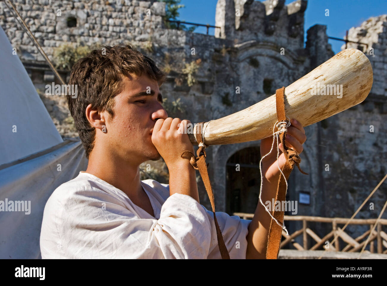 Norman giochi gladiatori, festival, Puglia, Italia Meridionale Foto Stock