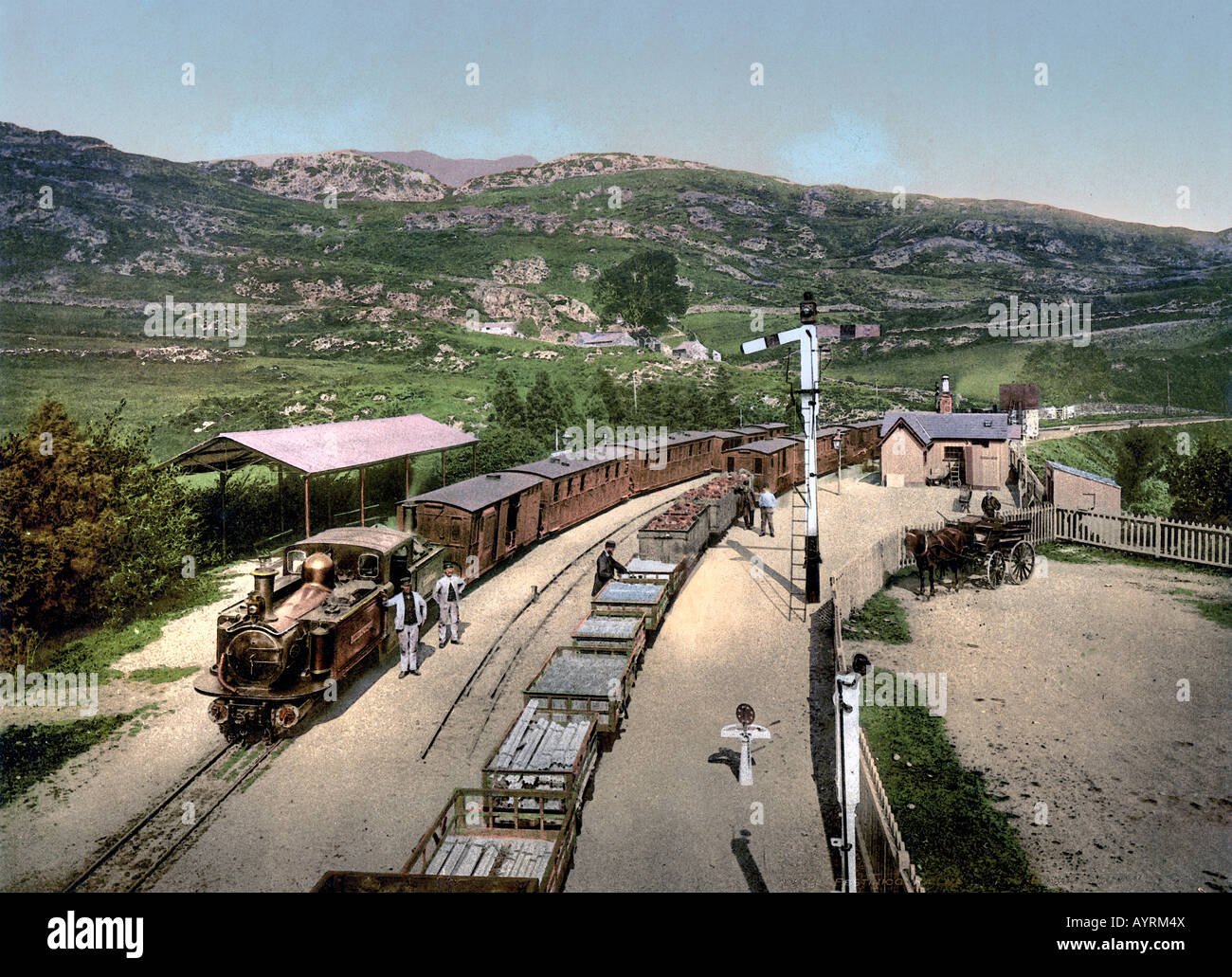 Steam Railway Station, Tan-y-Bwlch, Ffestiniog Foto Stock