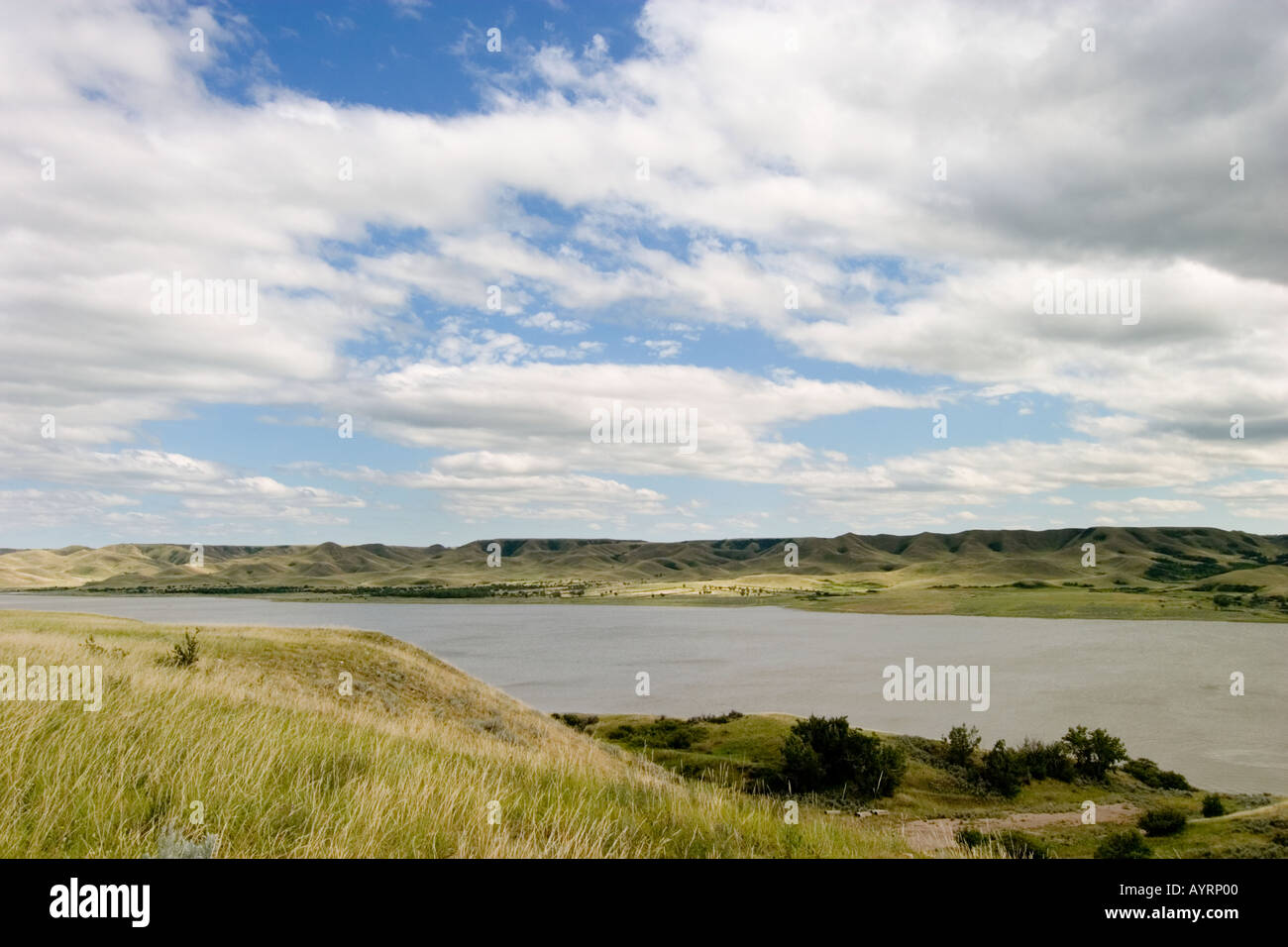 Saskatchewan Landing Diefenbaker Lago Foto Stock
