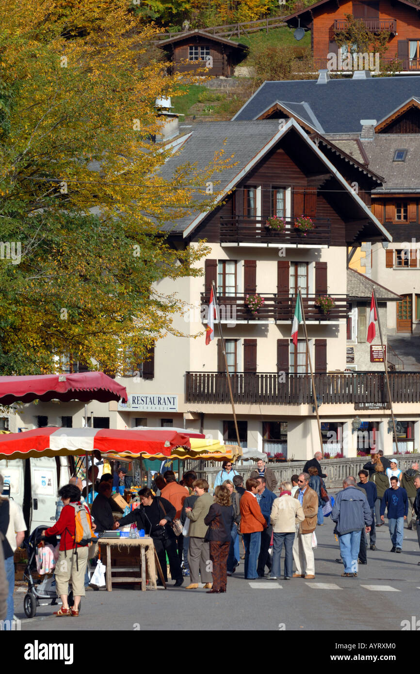 Abondance, Haute-Savoie, alpi, Francia Foto Stock