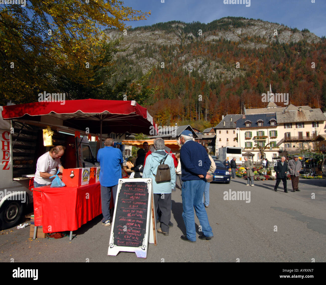 Abondance, Haute-Savoie, alpi, Francia Foto Stock