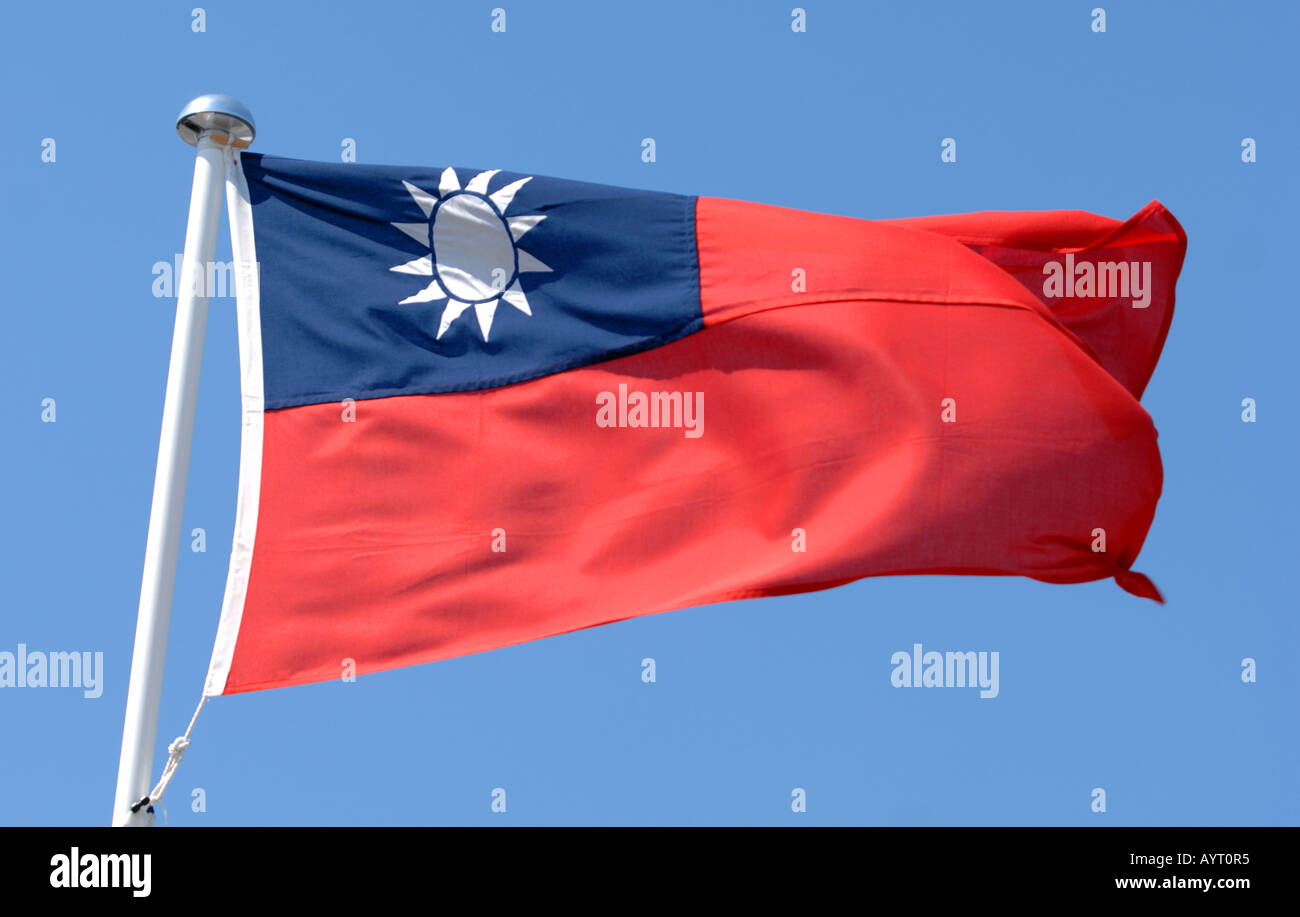 Taiwan, bandiera di Taiwan Foto Stock
