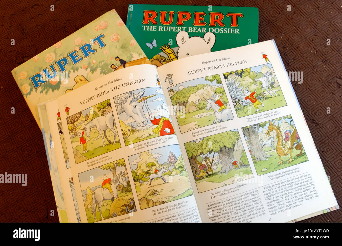 Rupert Bear annuari Foto Stock