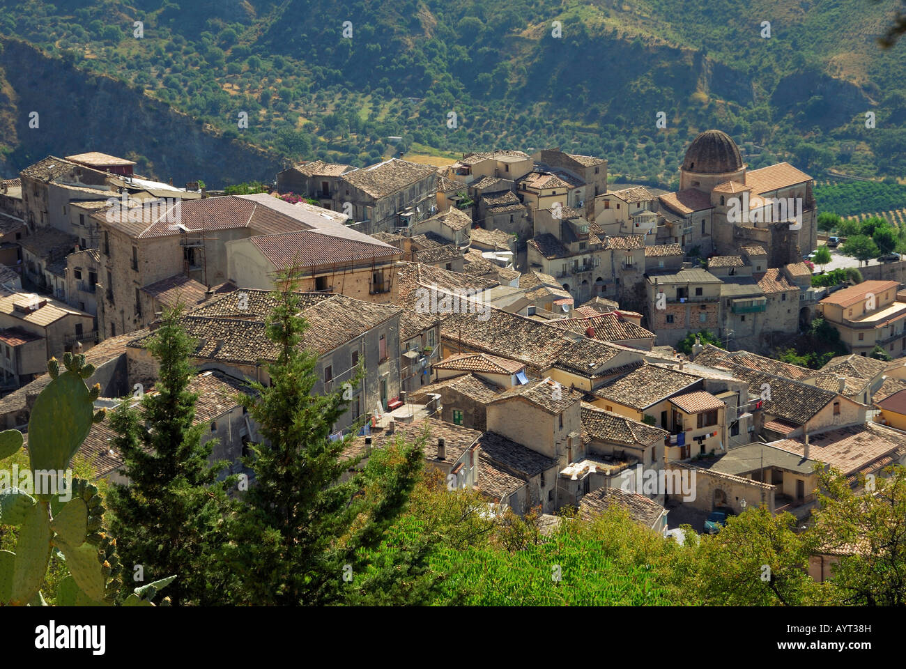 Stilo, villaggio di montagna in Calabria, Italia Meridionale Foto Stock