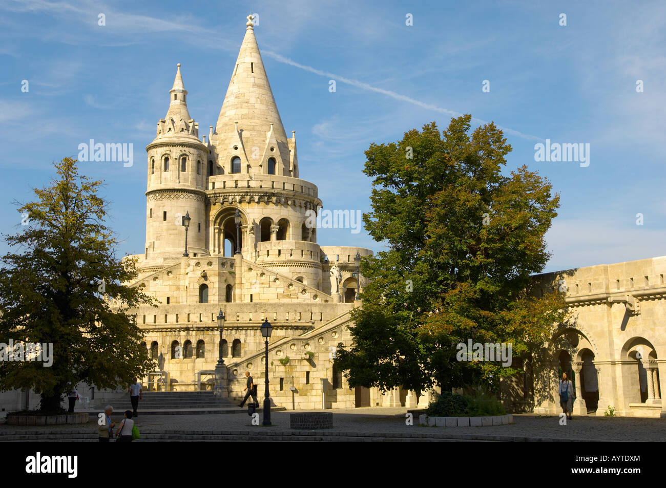 Il Bastione dei Pescatori nel quartiere del Castello - Budapest Ungheria Foto Stock