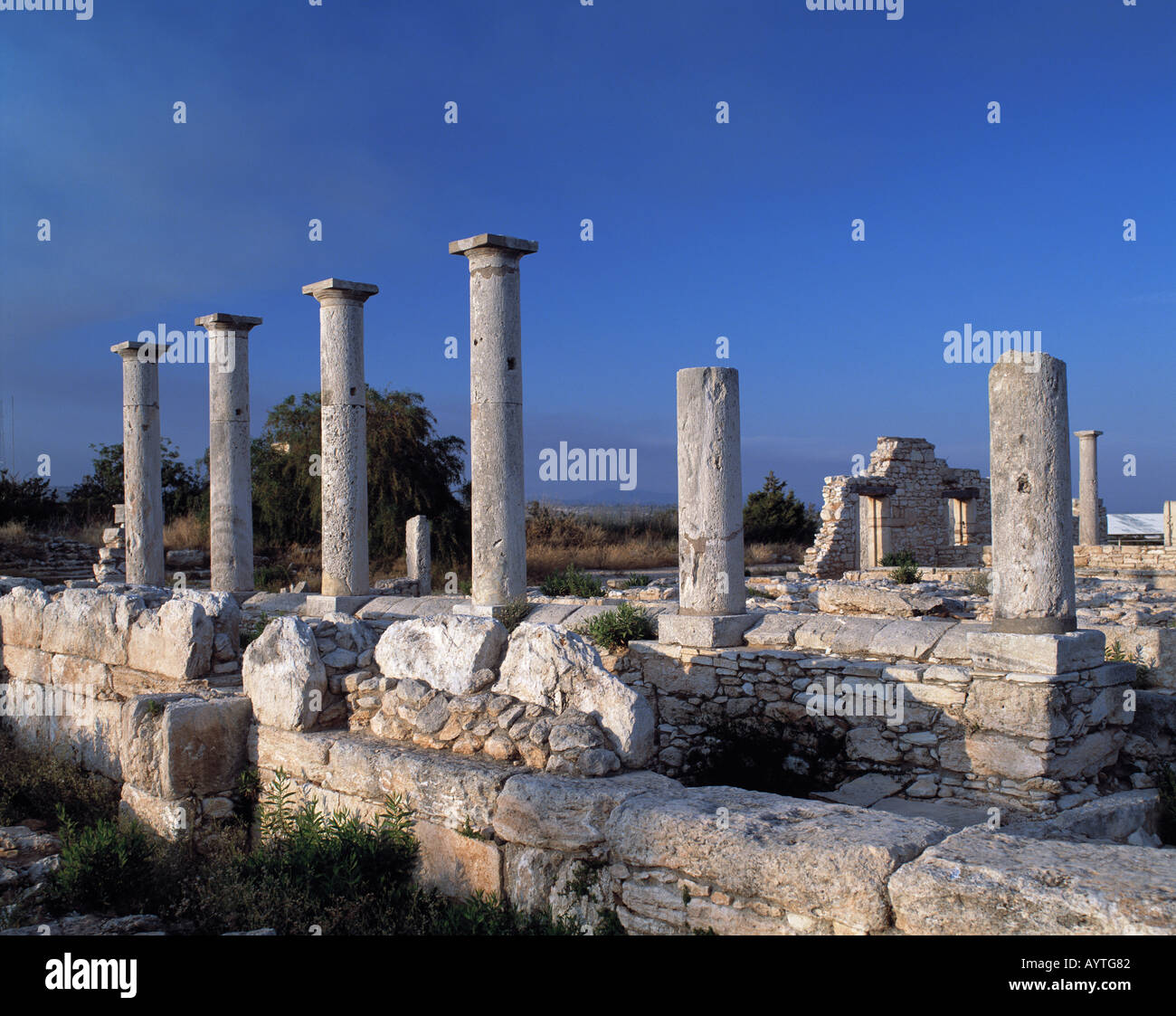 Apollo-Tempel, archaeologische Ruinenstaette Curio auf Zypern Foto Stock