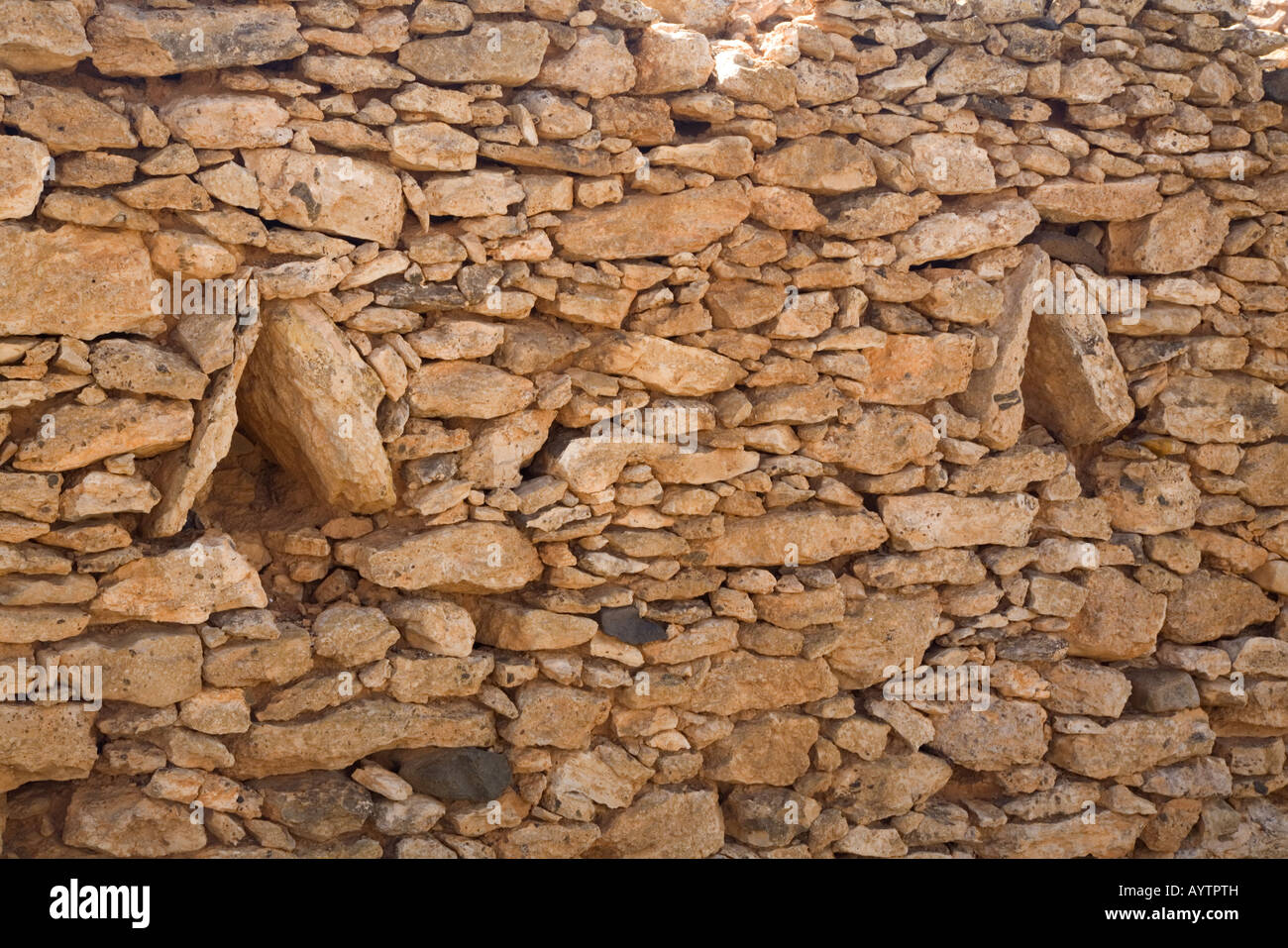 Parete di materie rocce di arenaria, Fuerteventura, Isole canarie, Spagna Foto Stock
