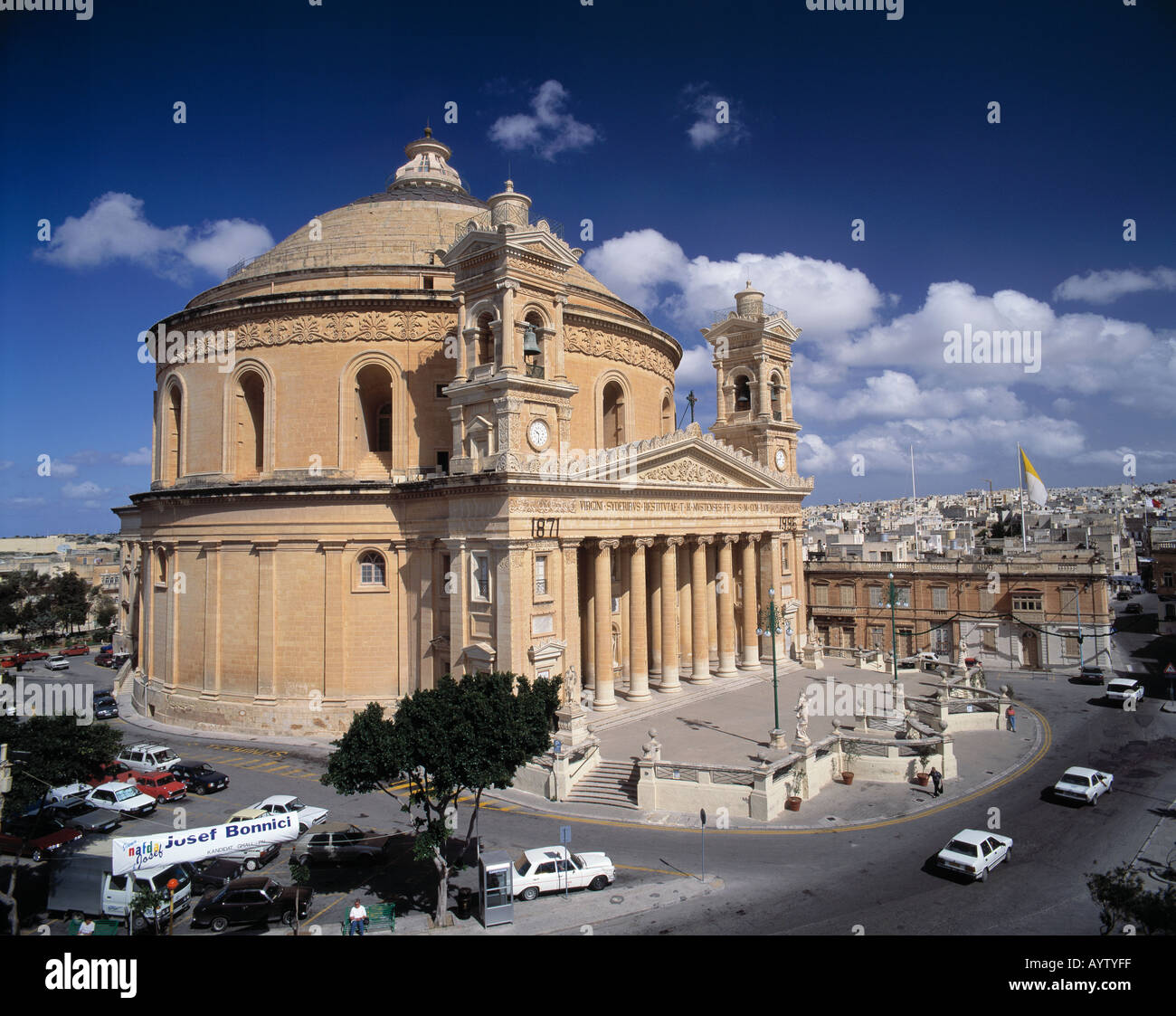 Rotunde, Rundbau, Kirche di Maria assunta in Mosta, Malta Foto Stock