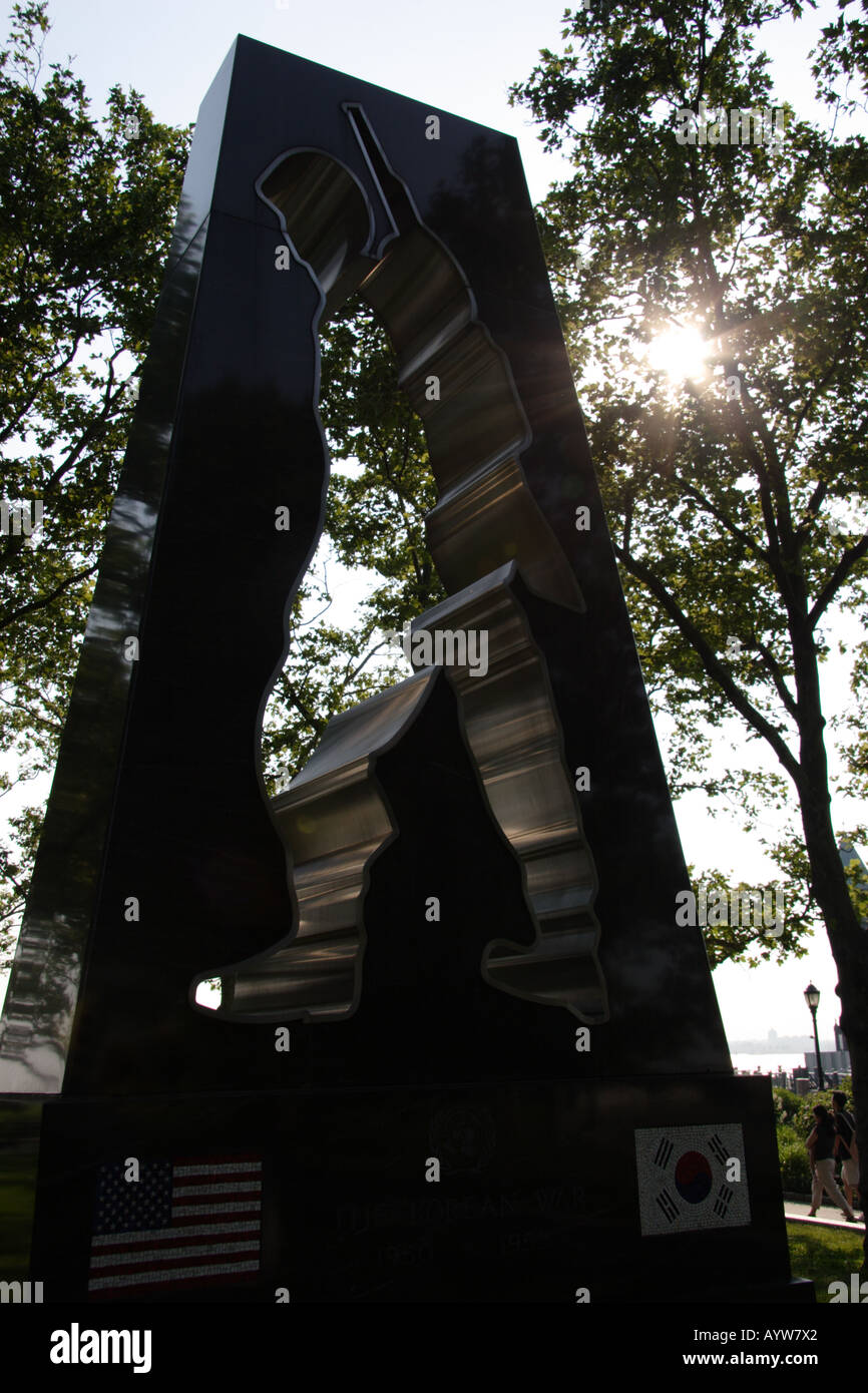 Il coreano Memoriale di guerra nella città di New York Foto Stock