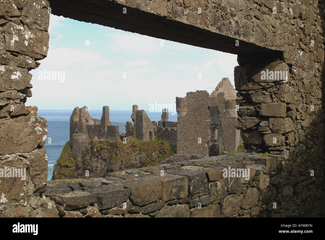 Dunluce Castle, costa di Antrim Foto Stock