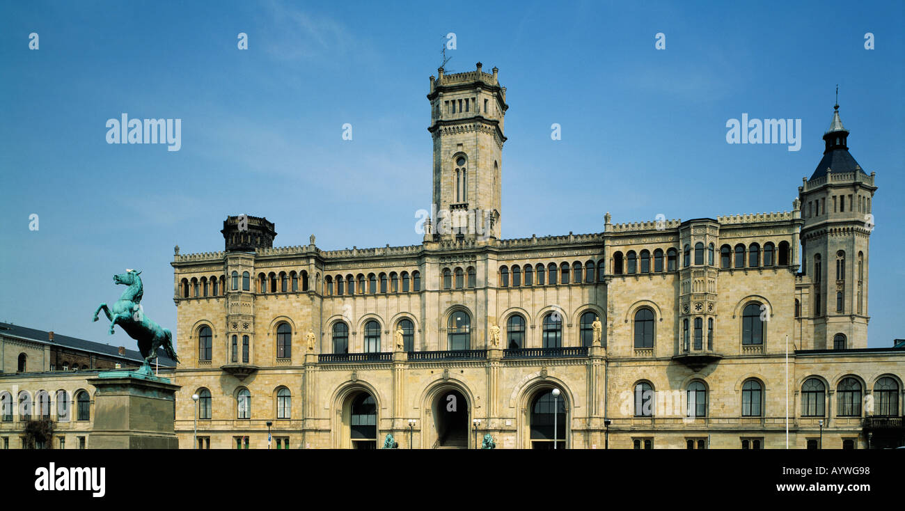 Welfenschloss und Universitaet di Hannover, Leine, Bassa Sassonia Foto Stock