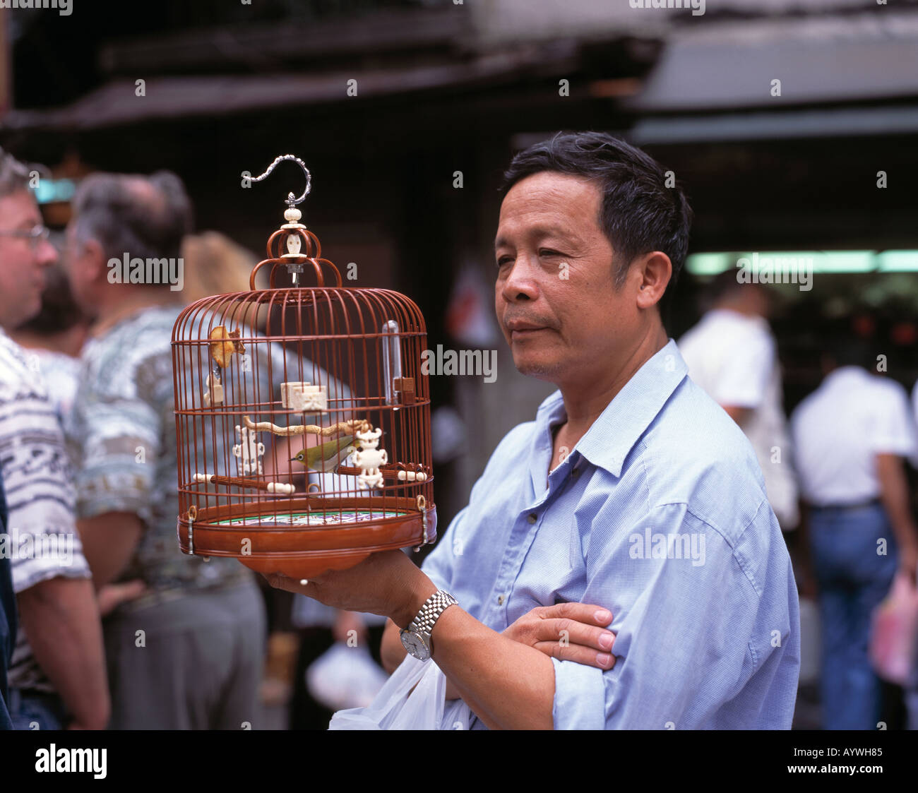 HK - Hong Kong, Kowloon, il Mercato degli Uccelli Foto Stock