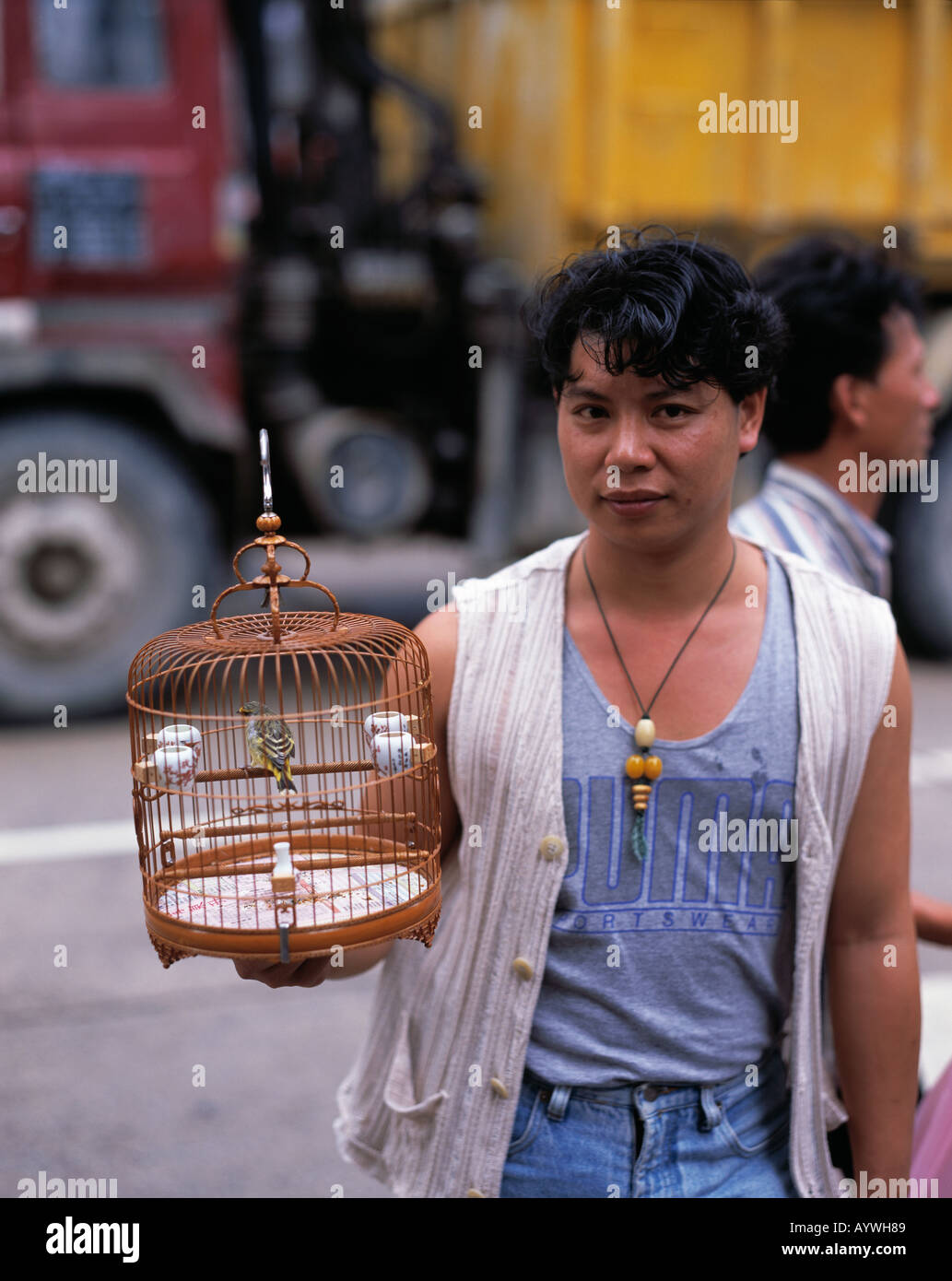 HK - Hong Kong, Kowloon, il Mercato degli Uccelli Foto Stock