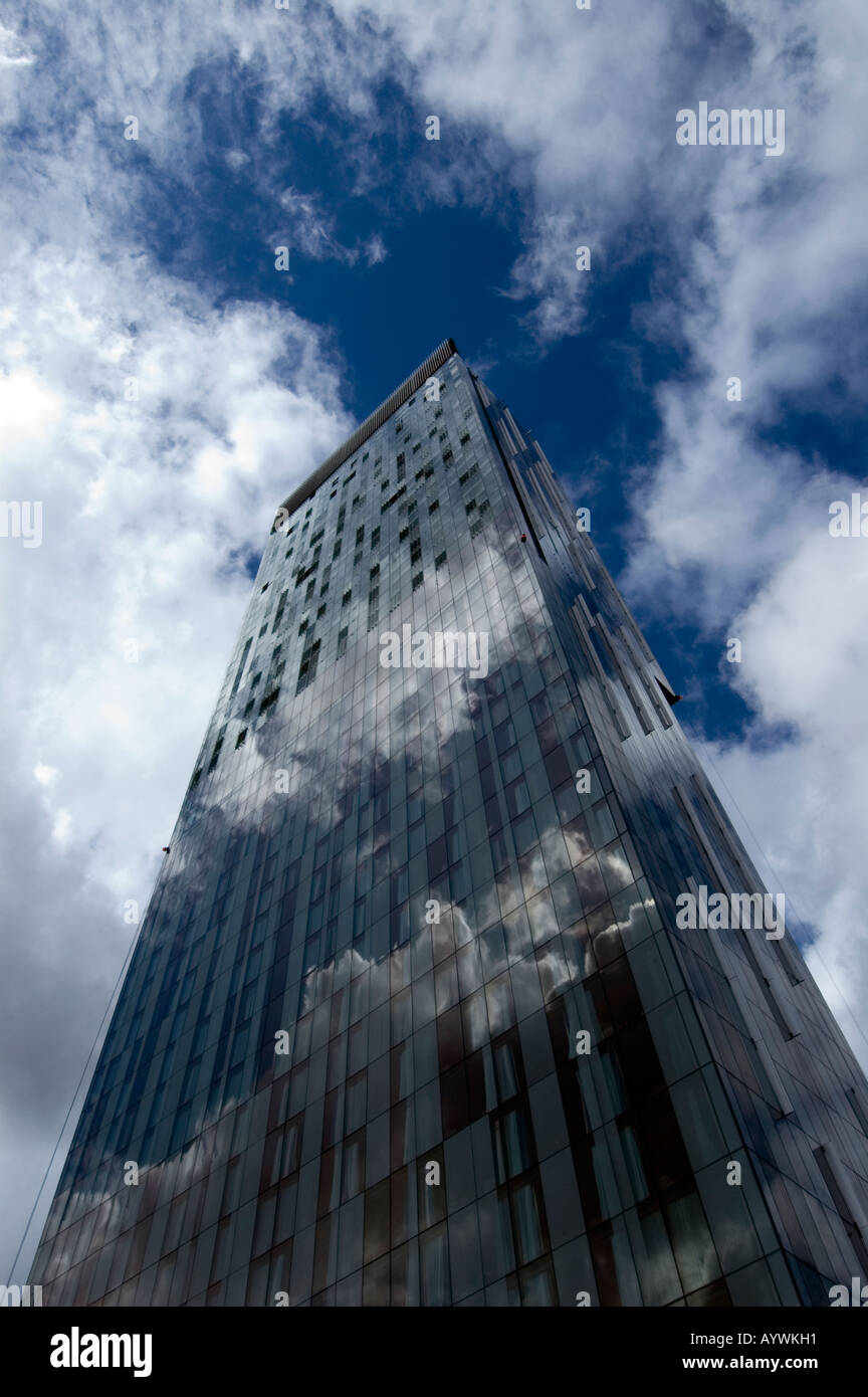 L'Hilton Hotel e appartamenti residenziali, Manchester, Inghilterra, Regno Unito Foto Stock
