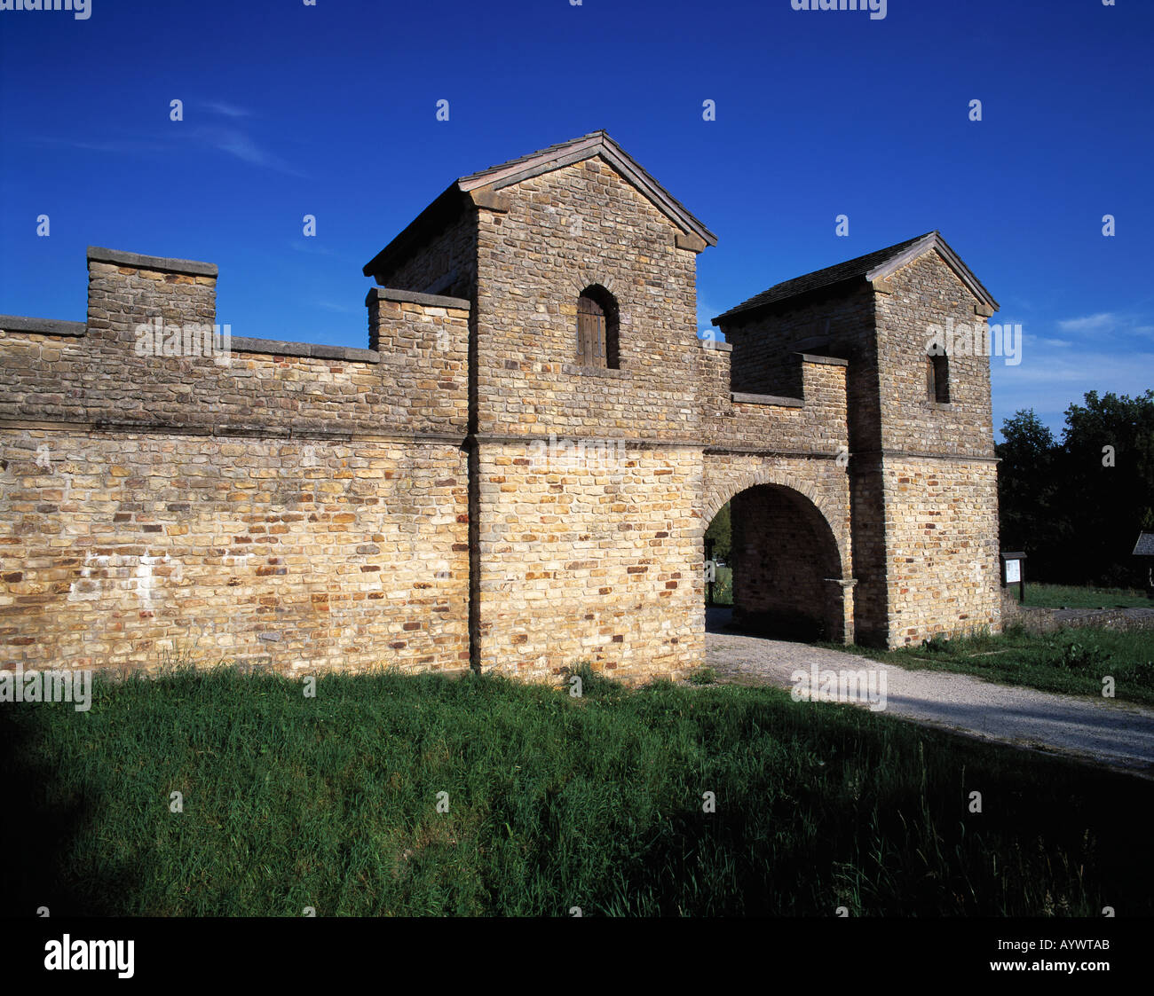 In Roemerkastell Welzheim, Naturpark Schwaebisch-Fraenkischer Wald, Schwaebischer Wald, Baden-Wuerttemberg Foto Stock