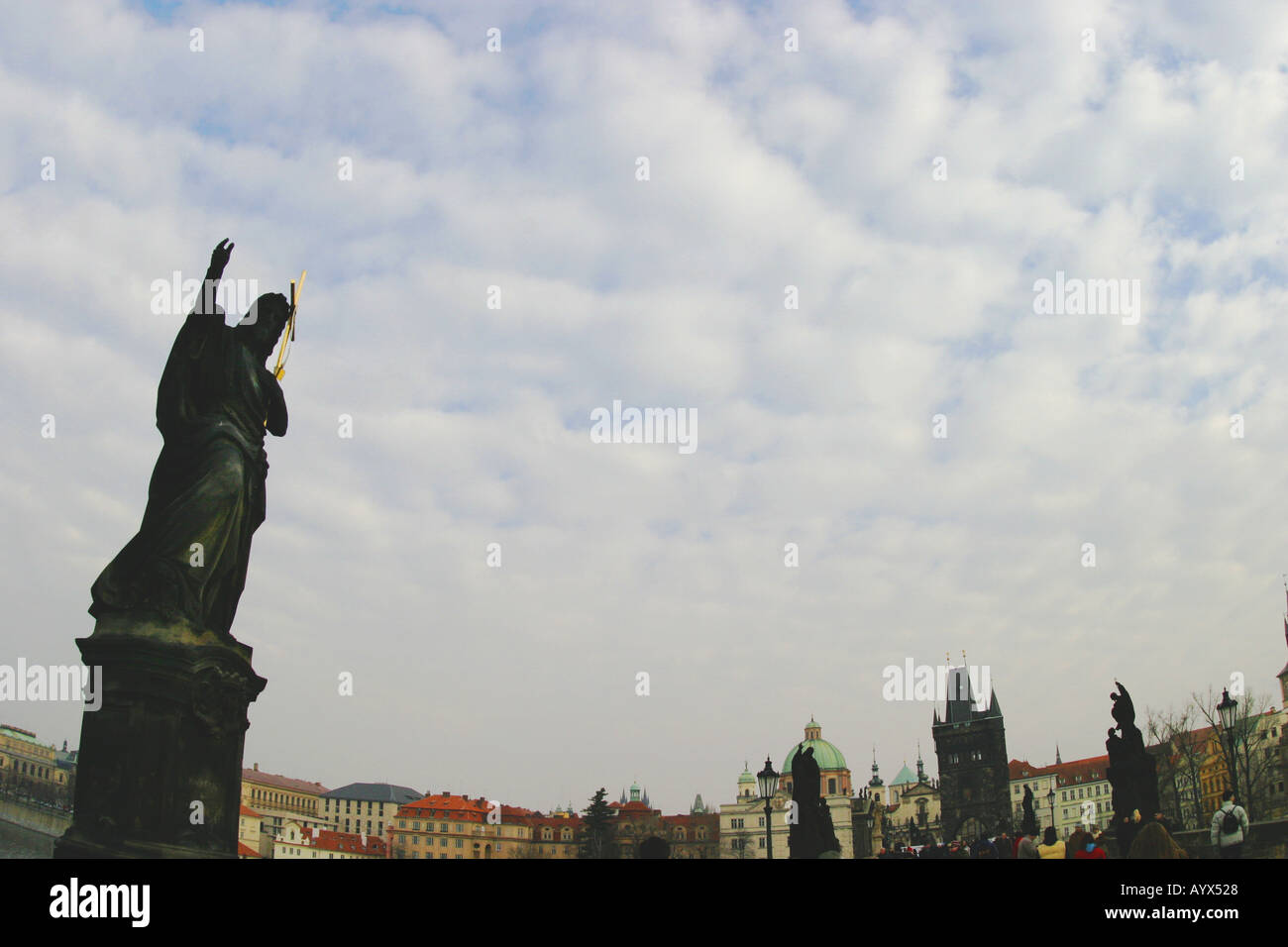 Charles Bridge Praga Cecoslovacchia Foto Stock