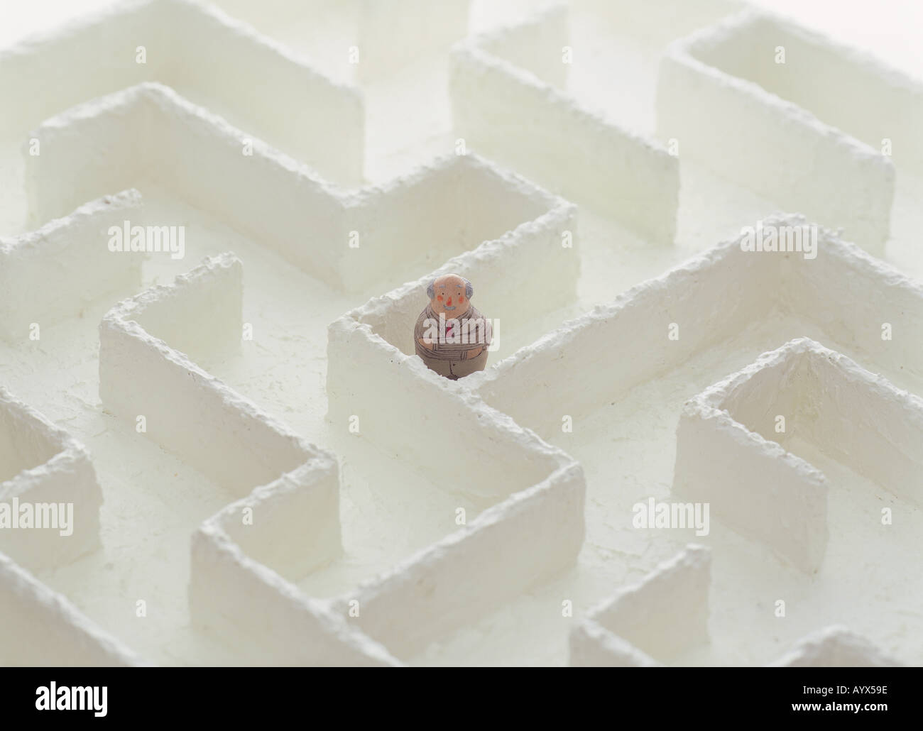 Illustrazione di oggetti di artigianato solido pittura ad acquarello argilla Foto Stock