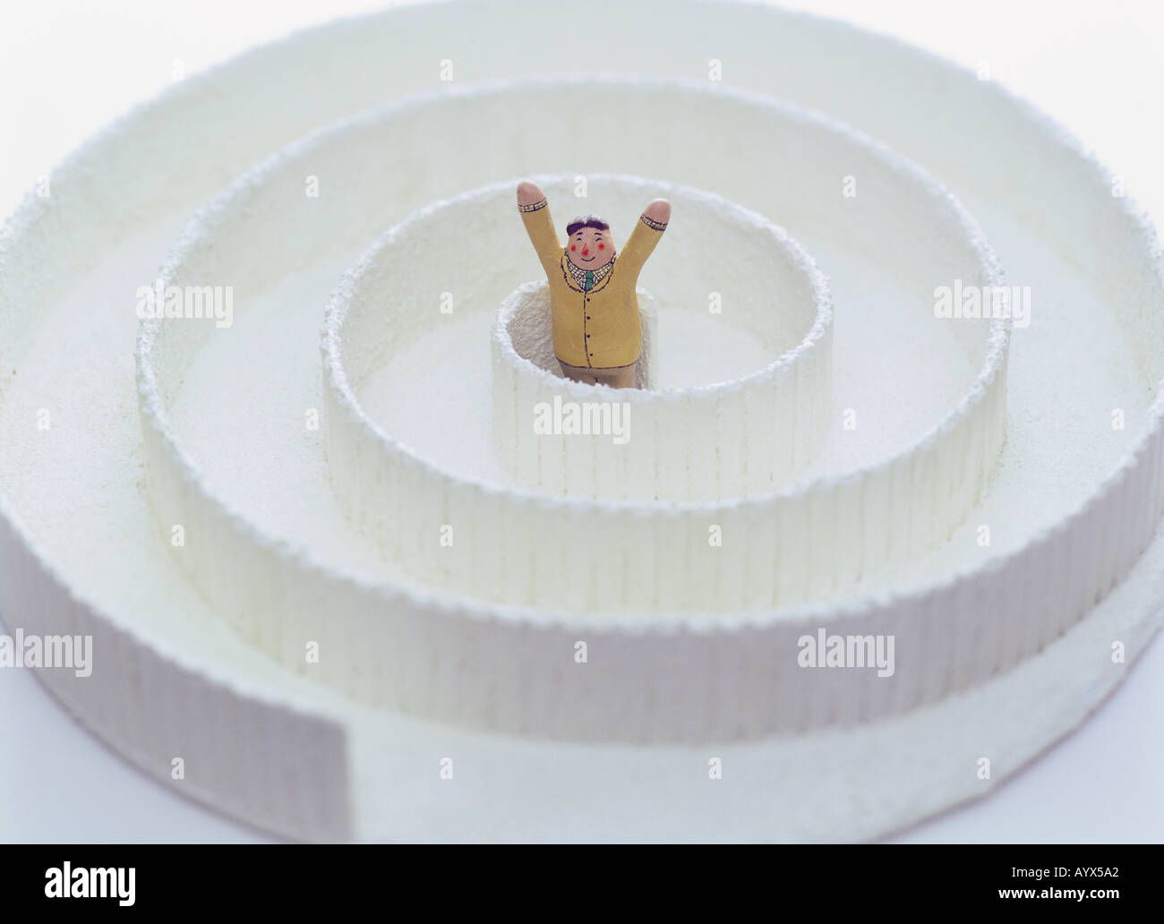 Illustrazione di oggetti di artigianato solido pittura ad acquarello argilla Foto Stock