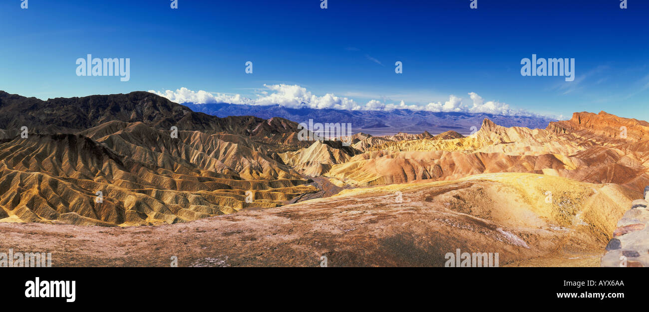 Panorama di Zabriski Point Death Valley California Foto Stock