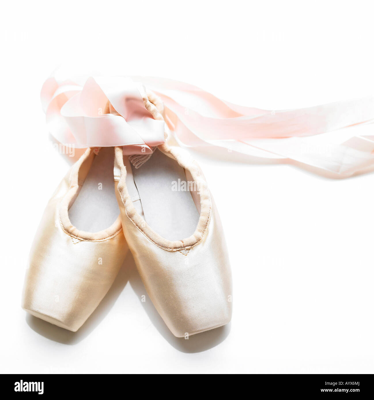 Toeshoes con whitebackground Foto Stock