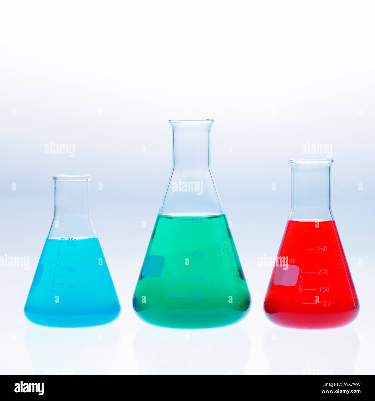 Pallone con vari fluido Foto Stock