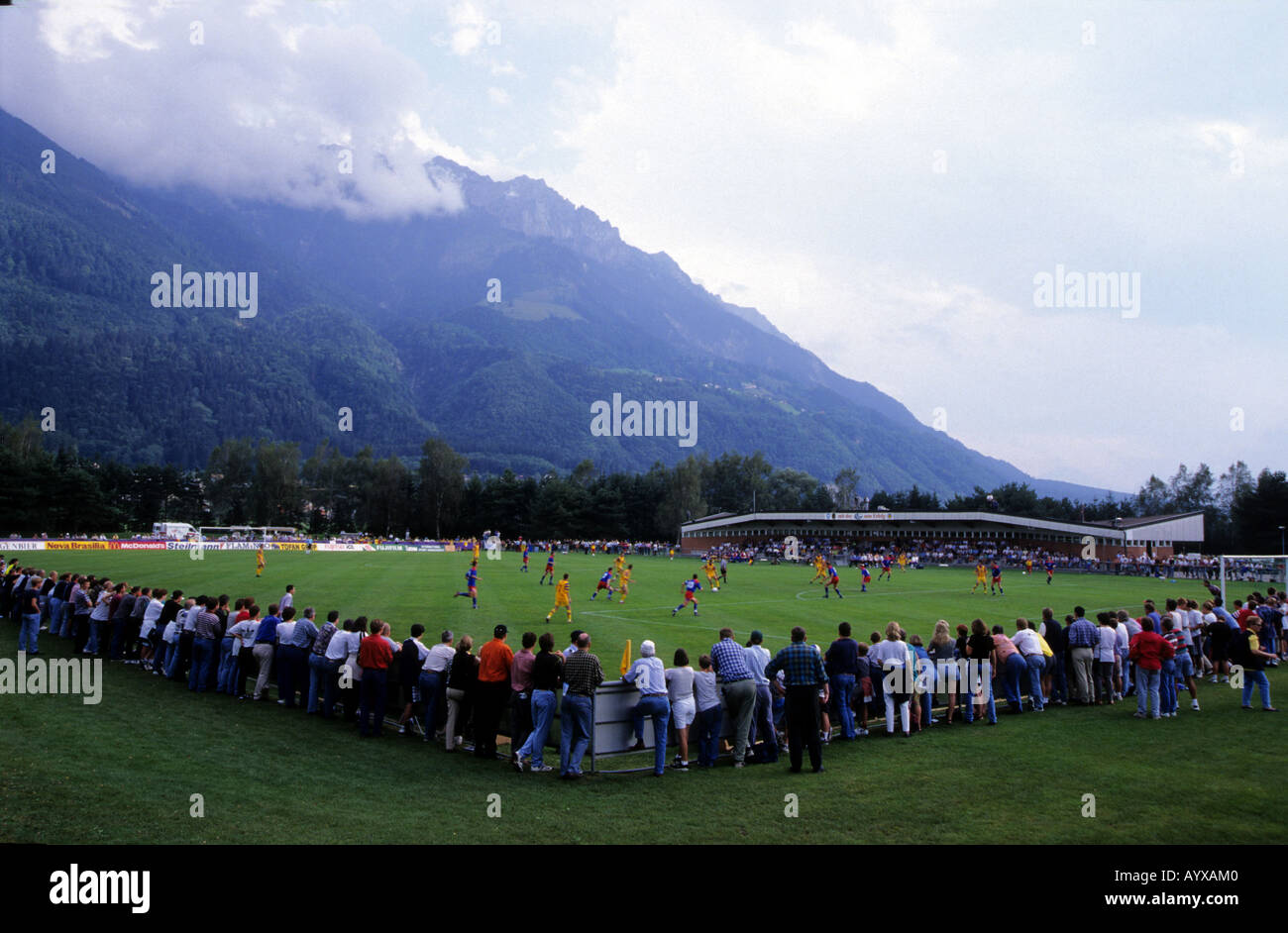 Liechtenstein / Romania, Coppa del mondo (Francia 1998) che si qualificano a Essen. Foto Stock