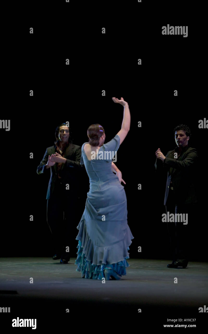 Flamenco Dancing presso il Festival di Flamenco USA a New York City Center Hall di New York STATI UNITI D'AMERICA 29 Gen 2005 Foto Stock