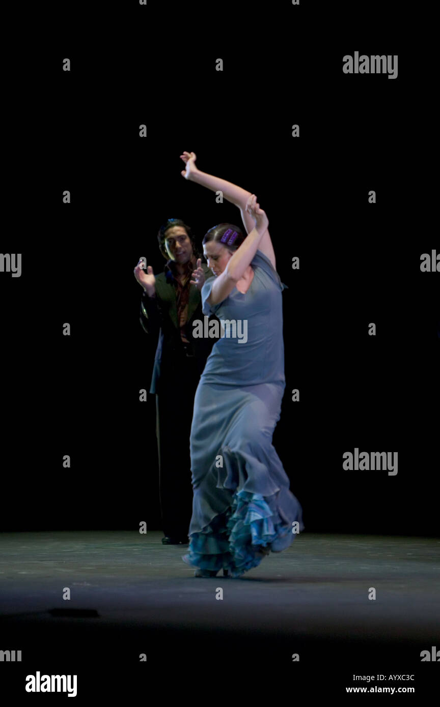 Flamenco Dancing presso il Festival di Flamenco USA a New York City Center Hall di New York STATI UNITI D'AMERICA 29 Gen 2005 Foto Stock