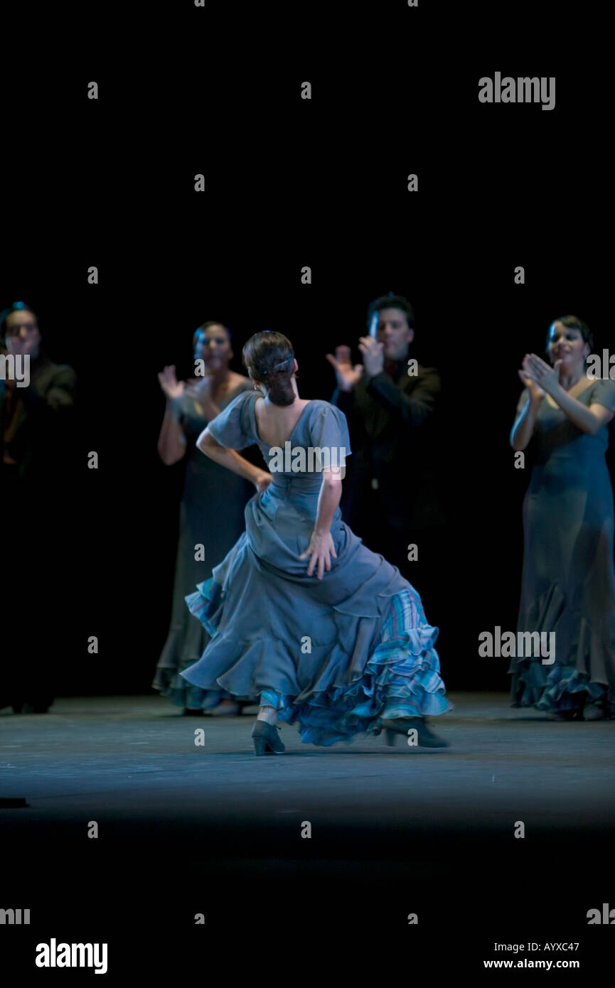 Flamenco Dancing presso il Festival di Flamenco USA a New York City Center Hall di New York STATI UNITI D'AMERICA 29 Gen 2005 Foto Stock