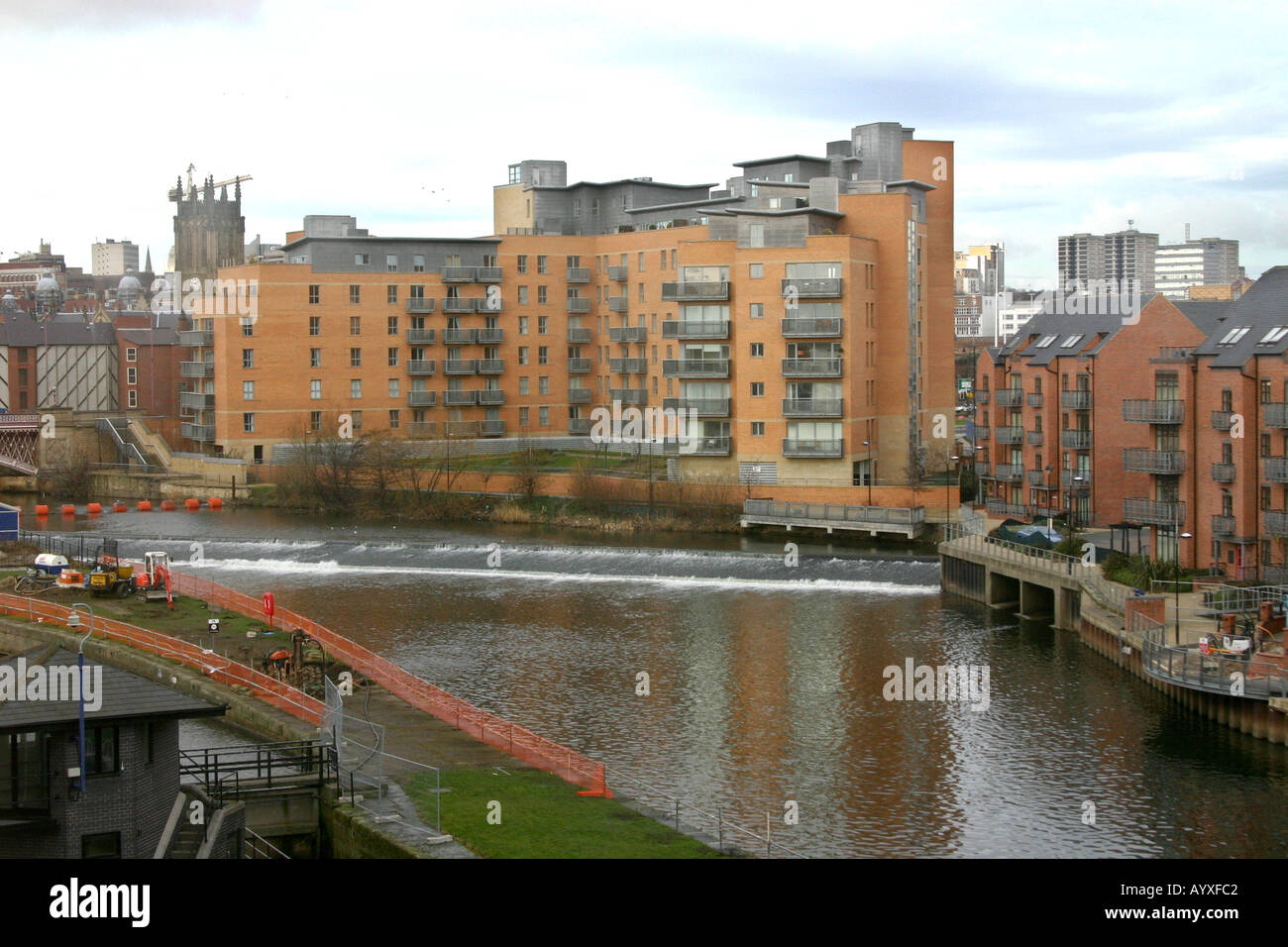 Nuovo appartamento di conversioni in centro città Leeds Yorkshire Foto Stock