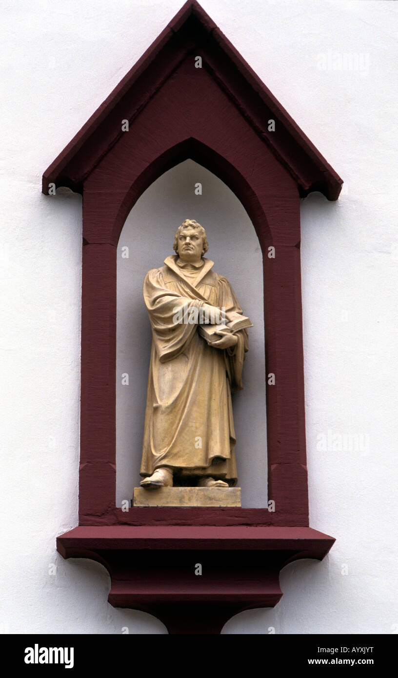 In Germania la statua di MATIN LUTHER a Eisenach in ex DDR 2008 Foto Stock
