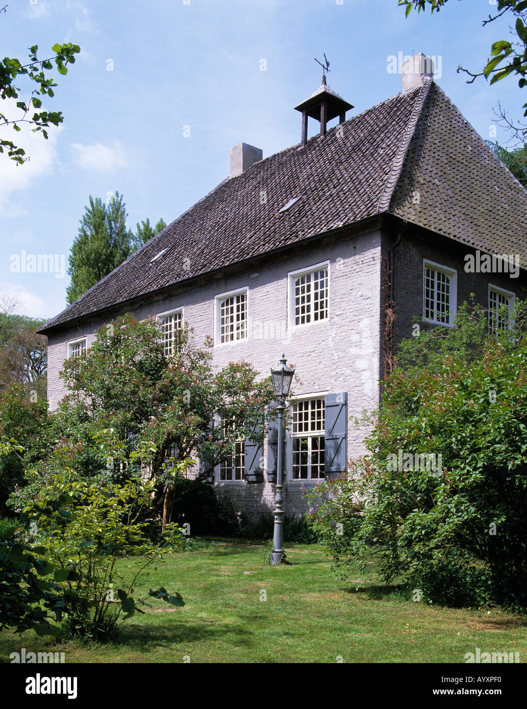 Ehemaliges Rittergut Haus Esselt in Huenxe-Drevenack, Niederrhein, Ruhrgebiet, Renania settentrionale-Vestfalia Foto Stock
