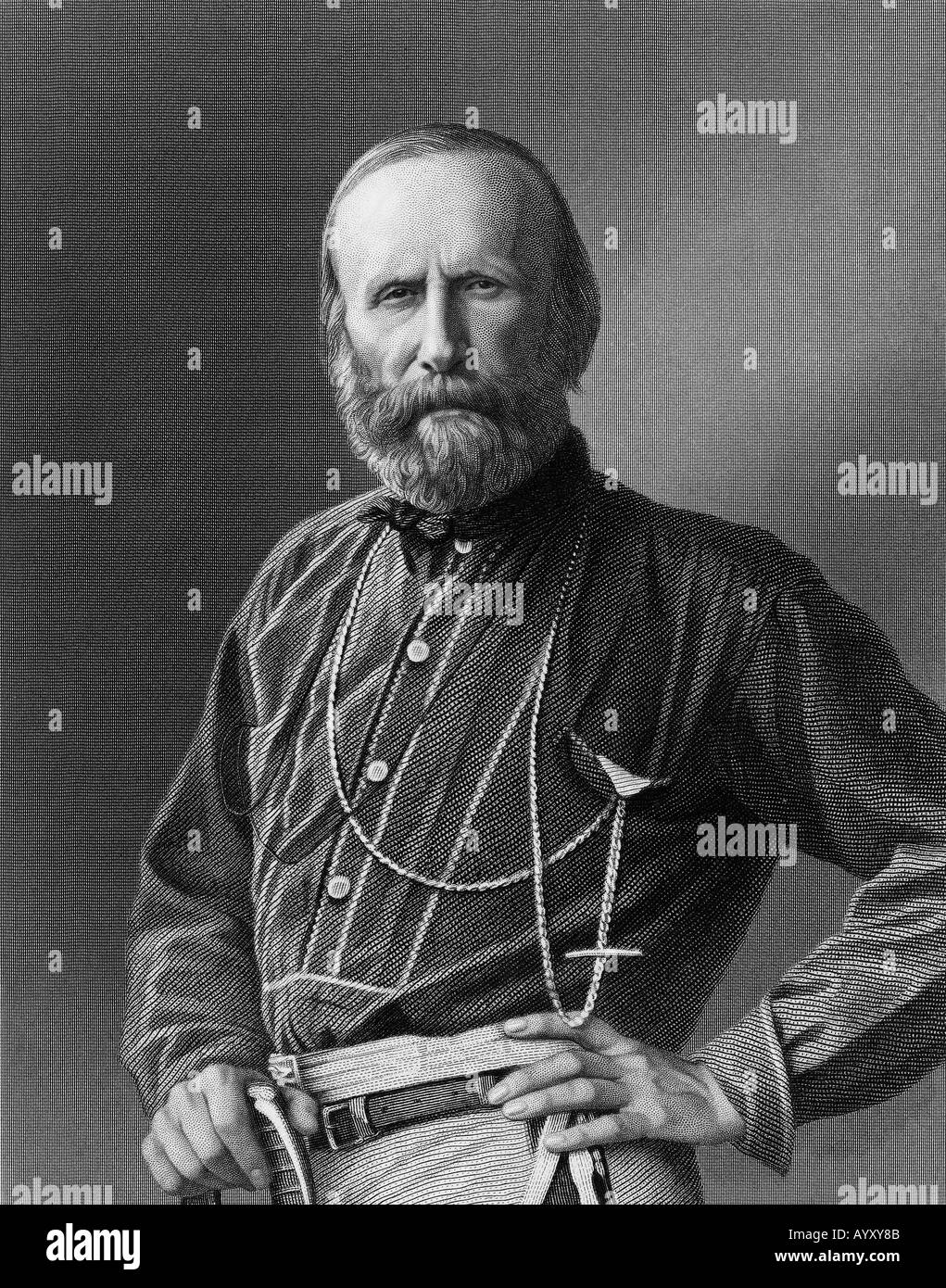 GIUSEPPE GARIBALDI Italiano Soldato Rivoluzionario 1807 1882 Foto Stock